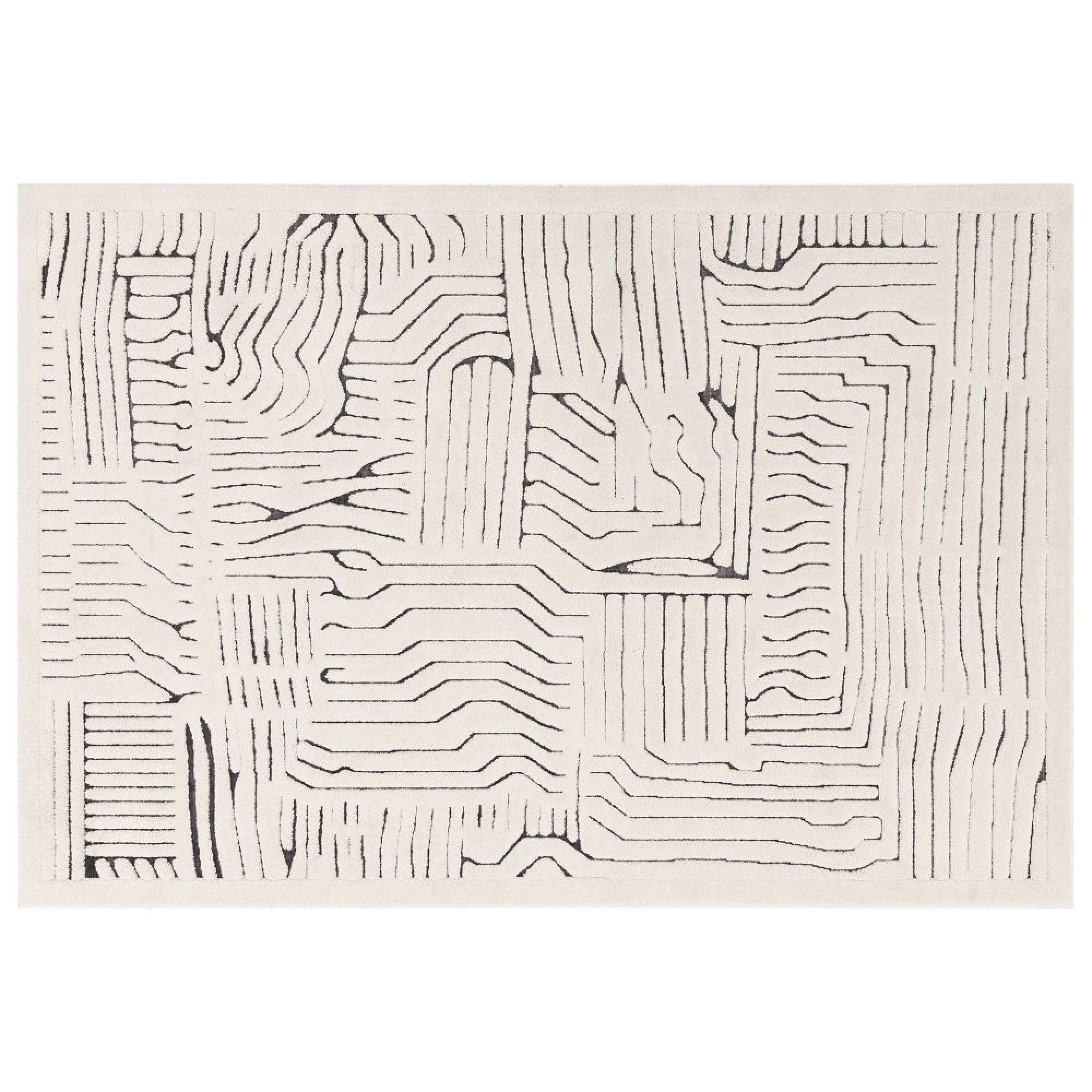 Valley Ivory Charcoal Route Rug - Sizes Available