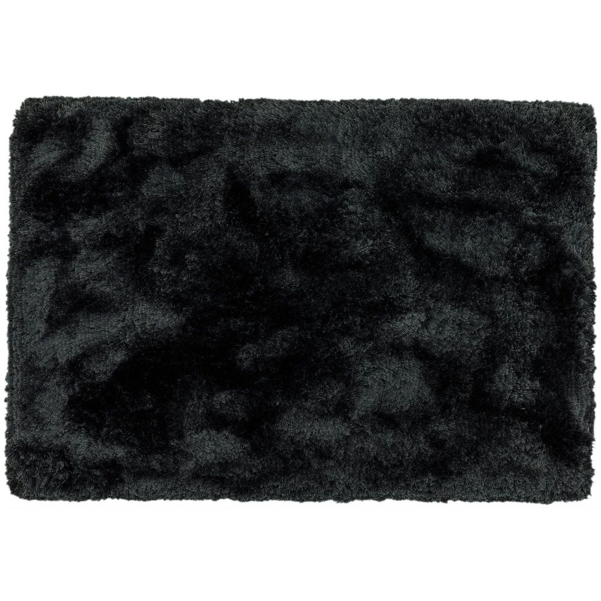 Plush Black Rug - 70cm x 140cm