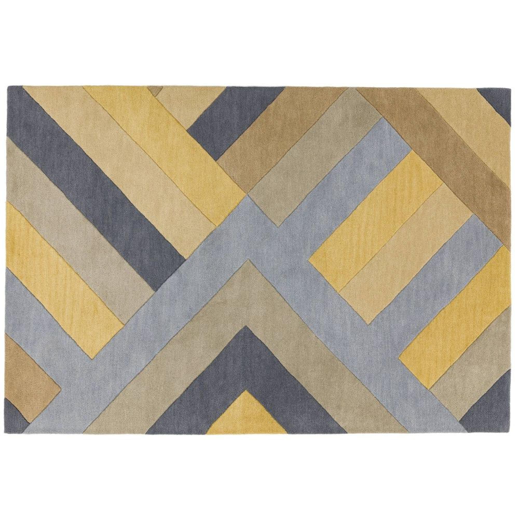 Reef Big Zig Ochre Grey RF02 Rug - Sizes Available