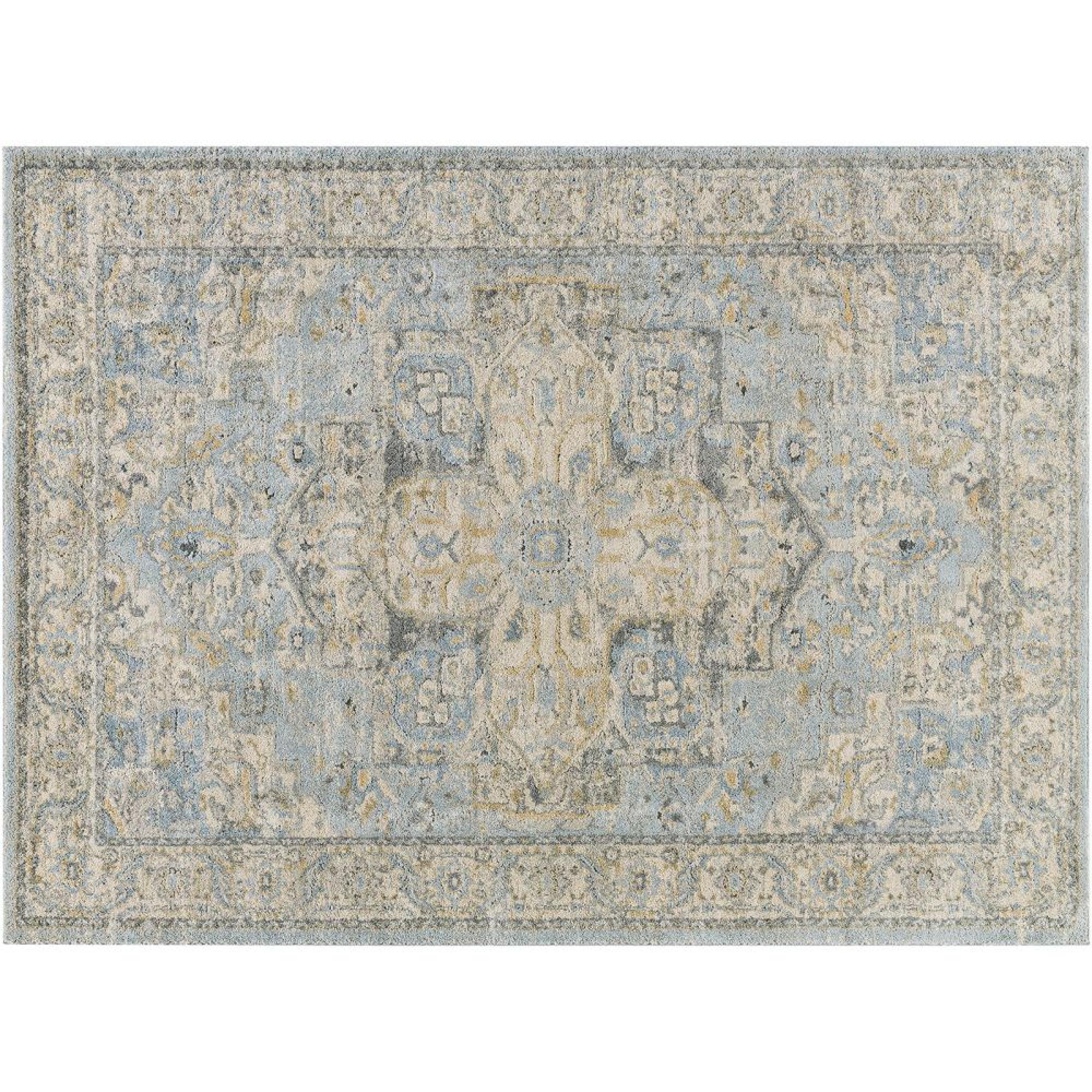 Avellino Vintage Blue Boho High Pile AVL2300 Rug - Sizes Available