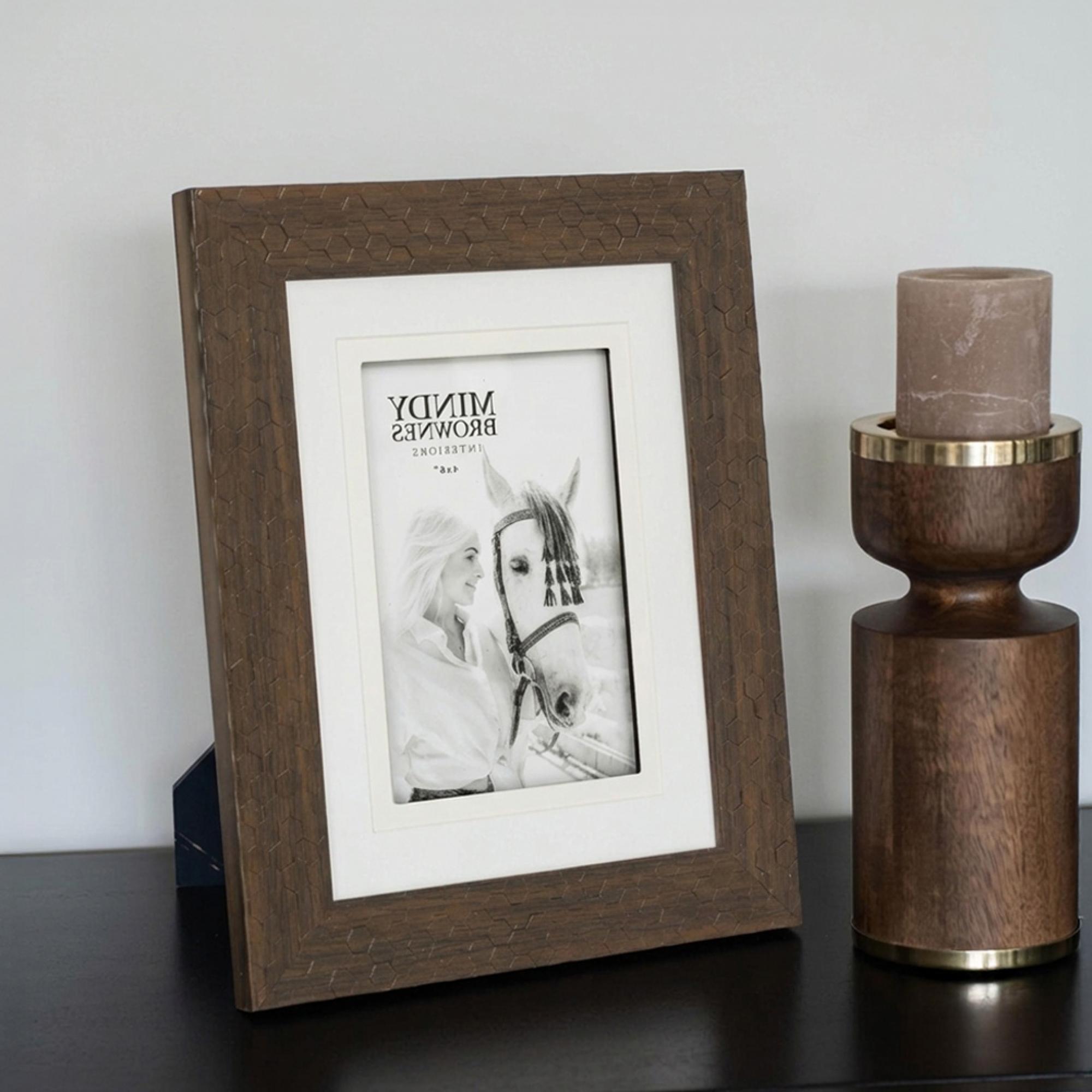 Aria Photo Frame - Brown - 4 x 6 - Set of 4