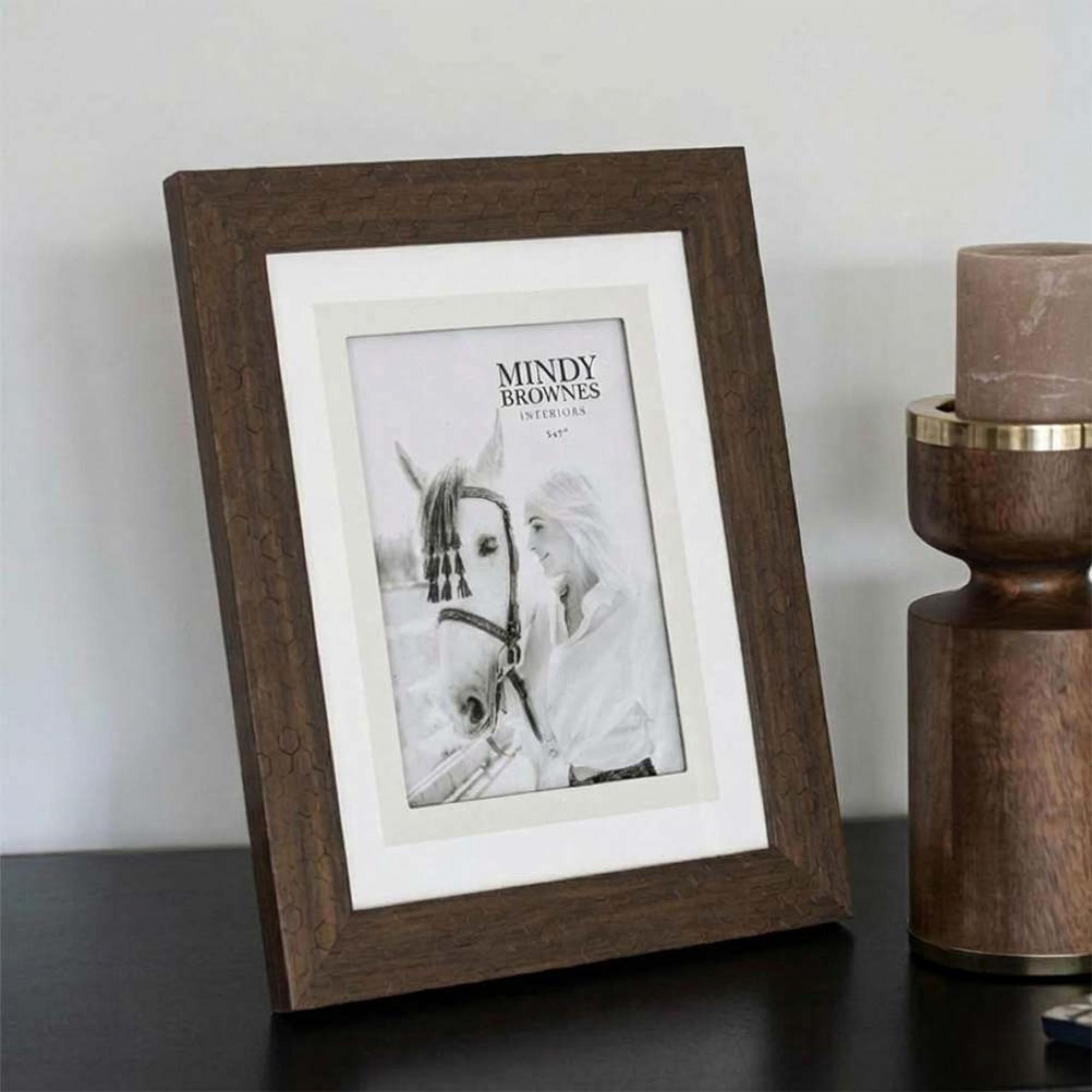 Aria Photo Frame - Brown - 5 x 7 - Set of 4