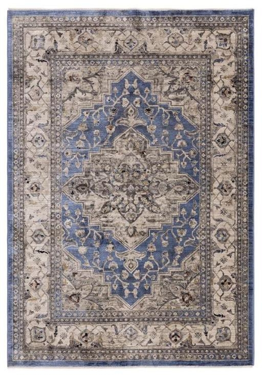 Classic Heritage Sovereign Medallion Rug - Blue - 120cm x 166cm