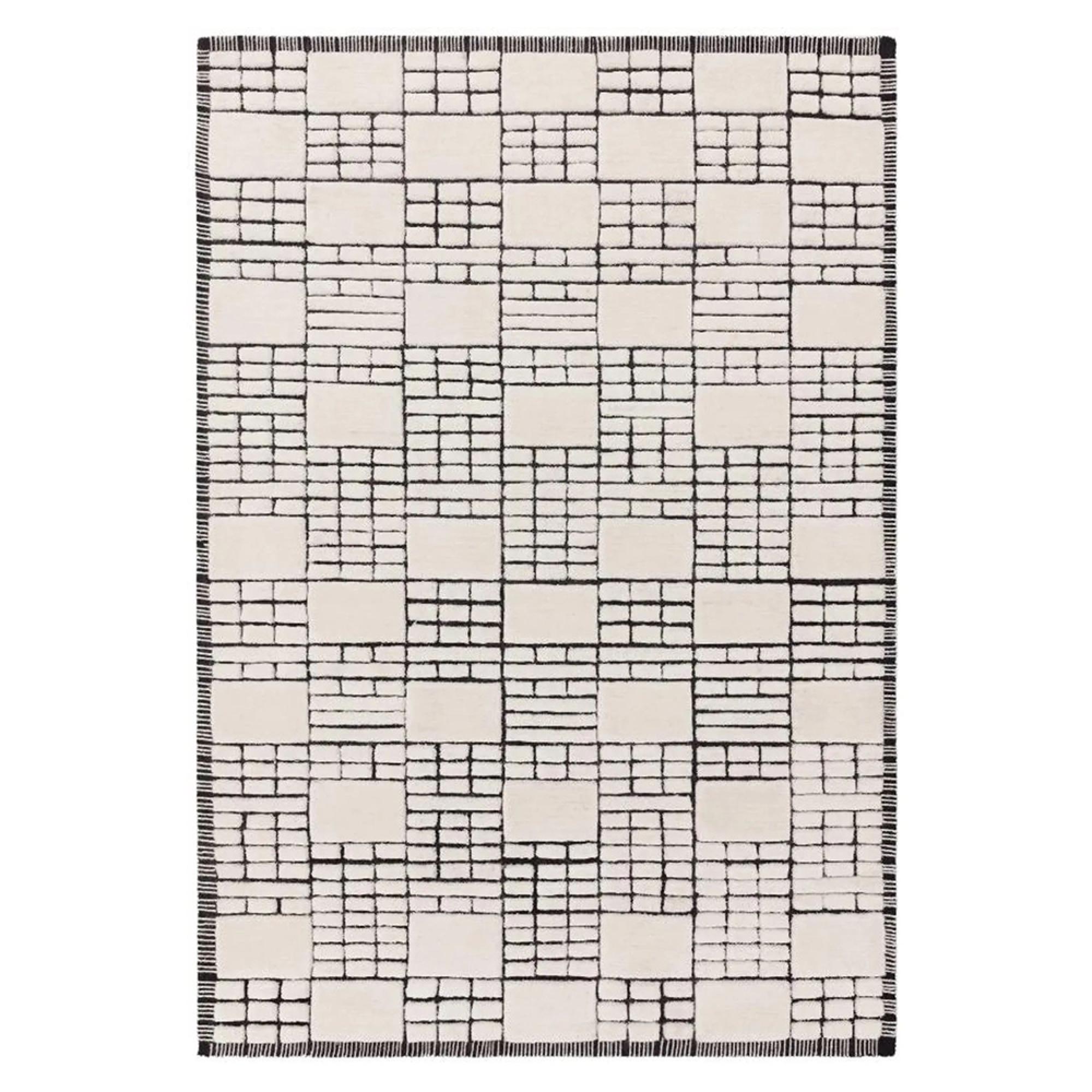 Contemporary Design Empire Rug - Cream and Black - Sizes Available