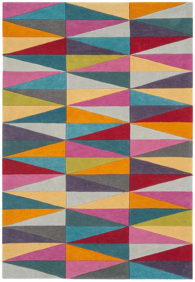 Contemporary Design Funk Rug - Triangles 08 - Multi Colour - Sizes Available