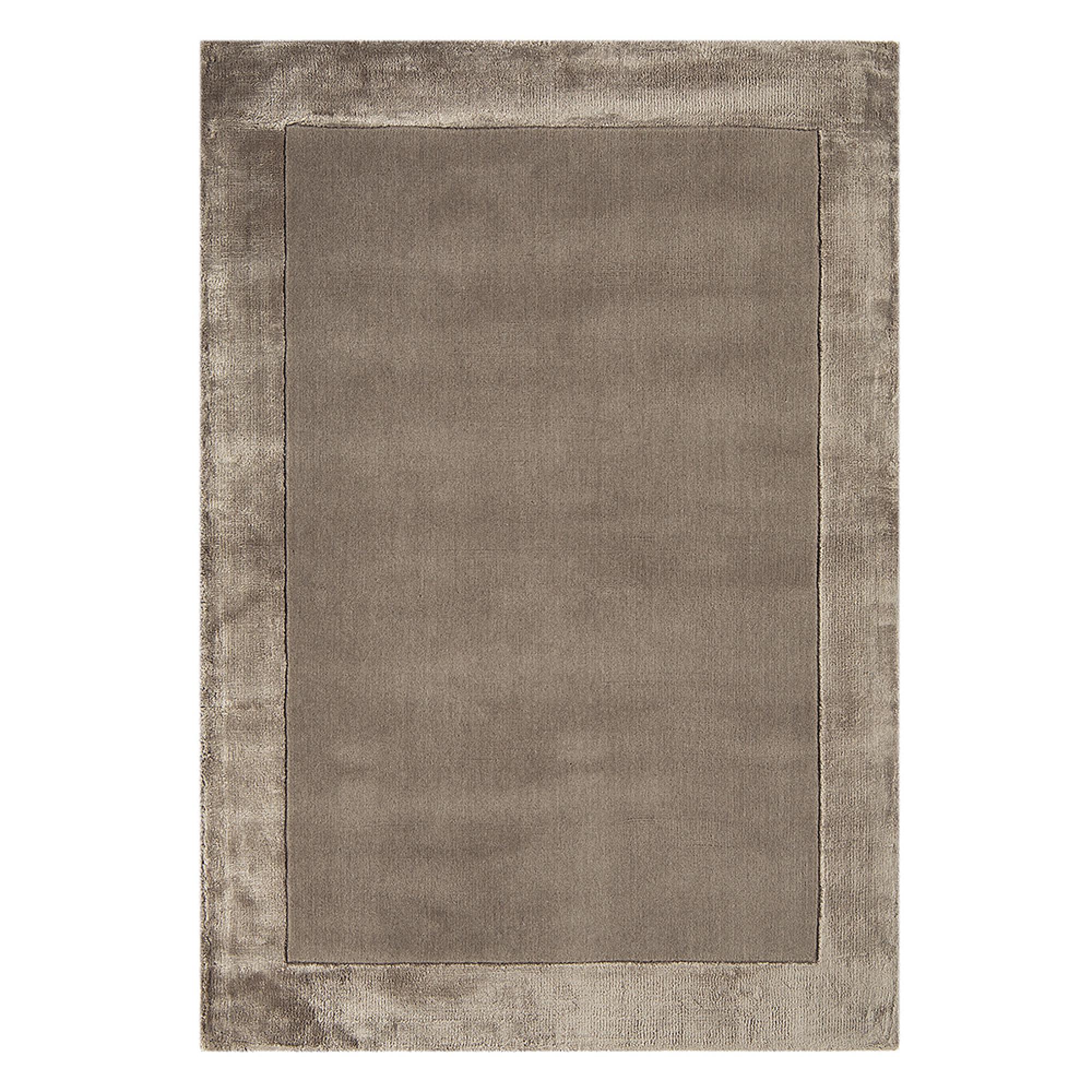 Contemporary Plain Ascot Rug - Taupe - Sizes Available