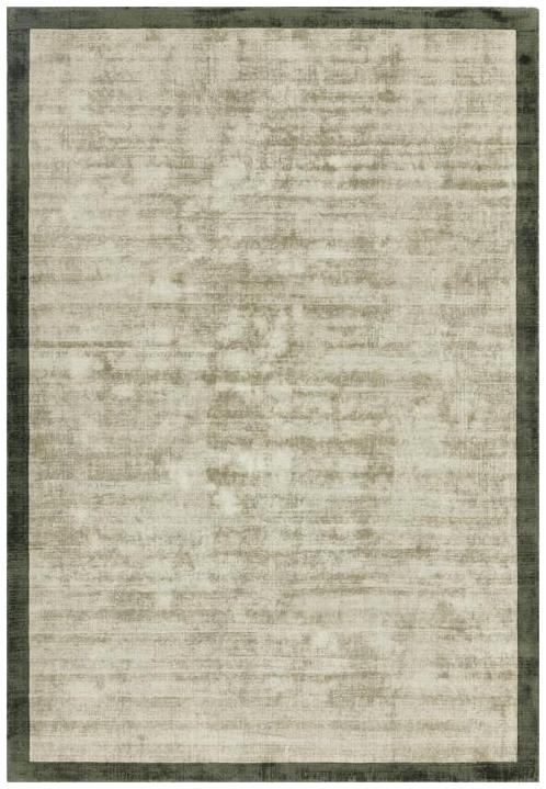 Contemporary Plain Blade Rug - Border 05 - Sage Olive - Sizes Available