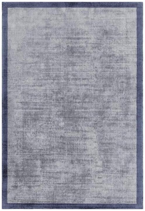 Contemporary Plain Blade Rug - Border 06 - Airforce Navy - Sizes Available