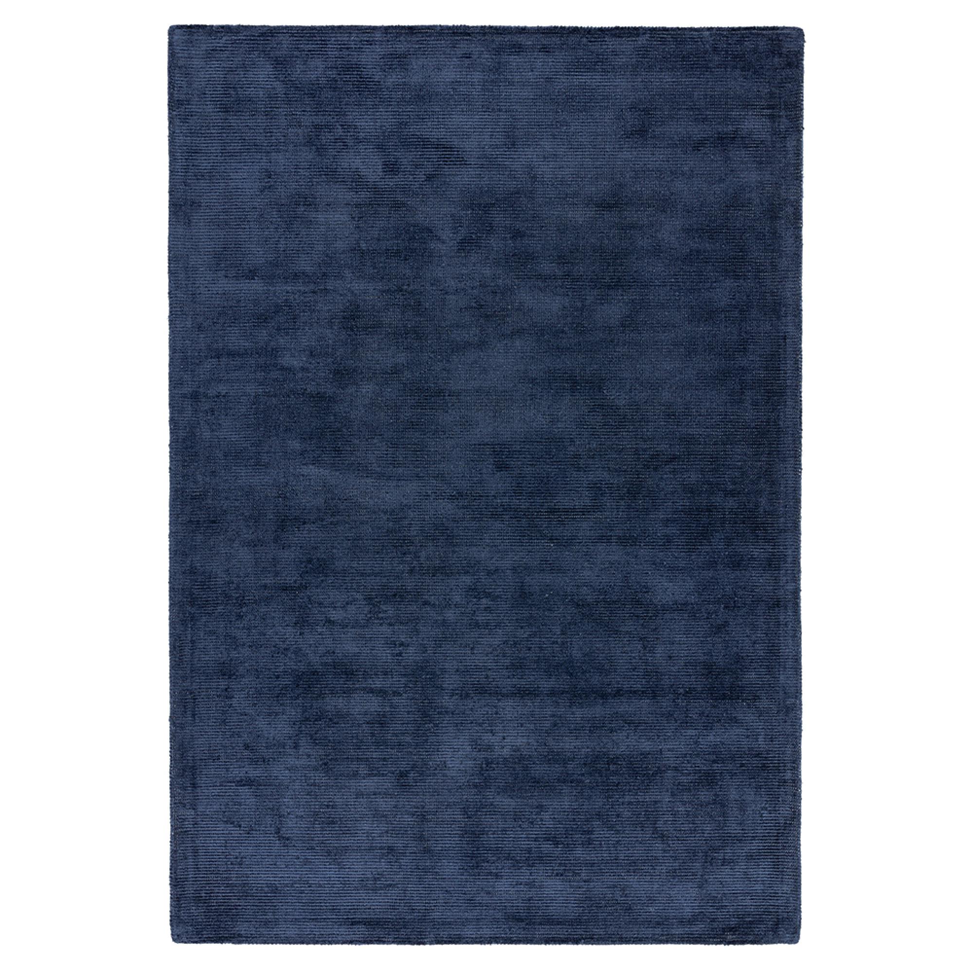 Contemporary Plain Reko Rug - Navy - Sizes Available
