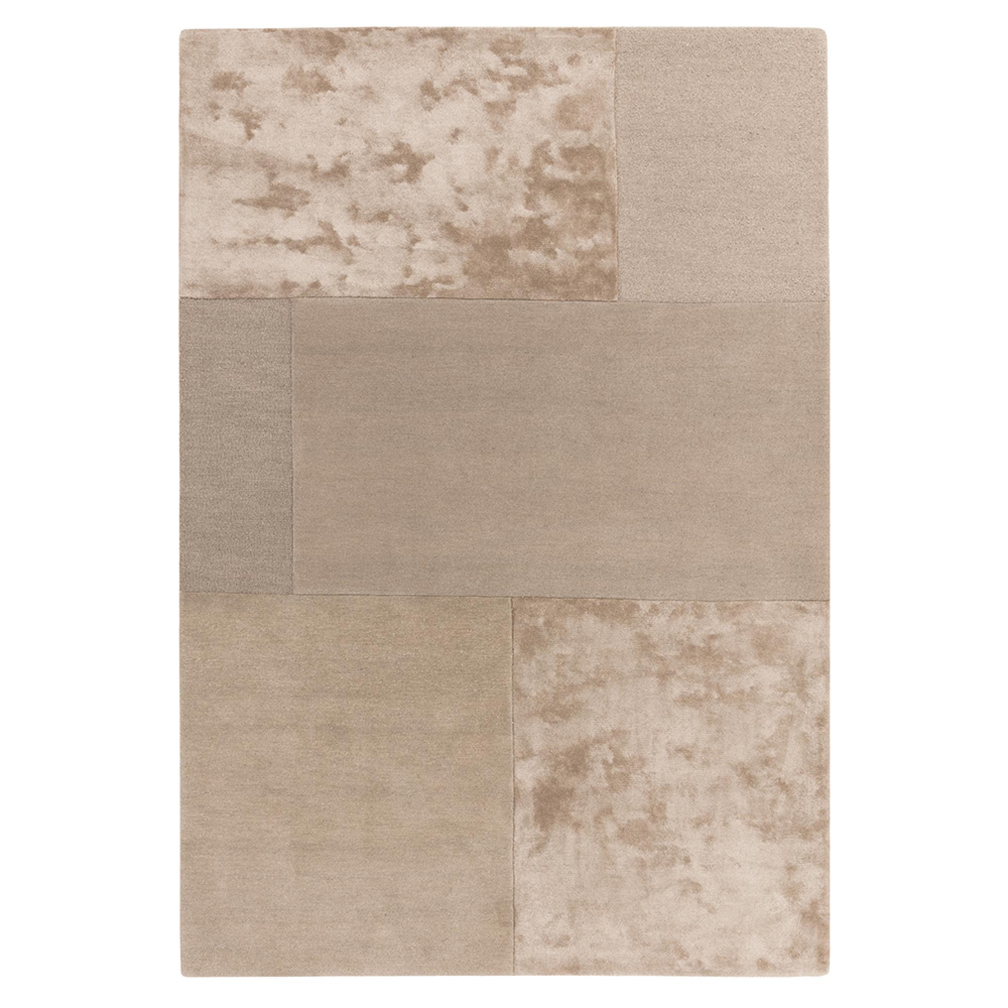 Contemporary Plain Tate Tonal Textures Rug - Sand - Sizes Available