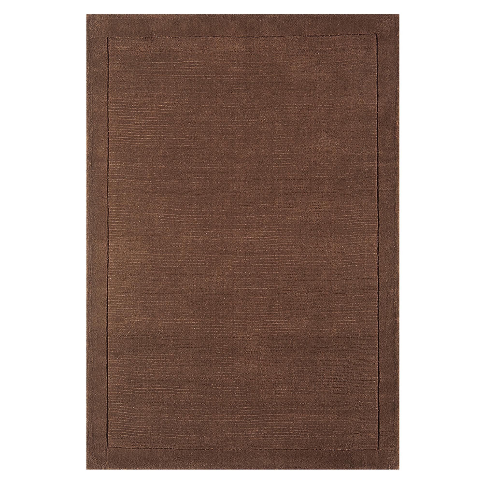 Contemporary Plain York Rug - Chocolate - Sizes Available