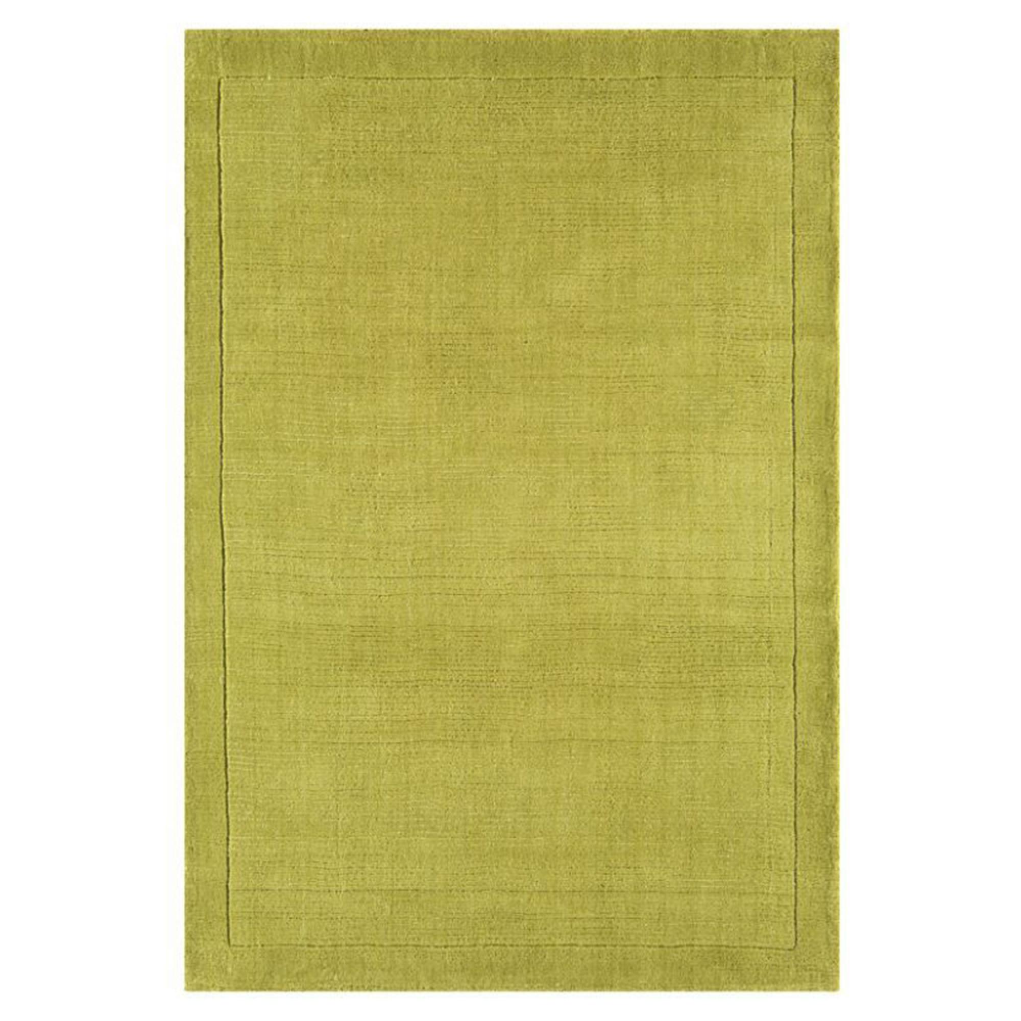 Contemporary Plain York Rug - Green - Sizes Available