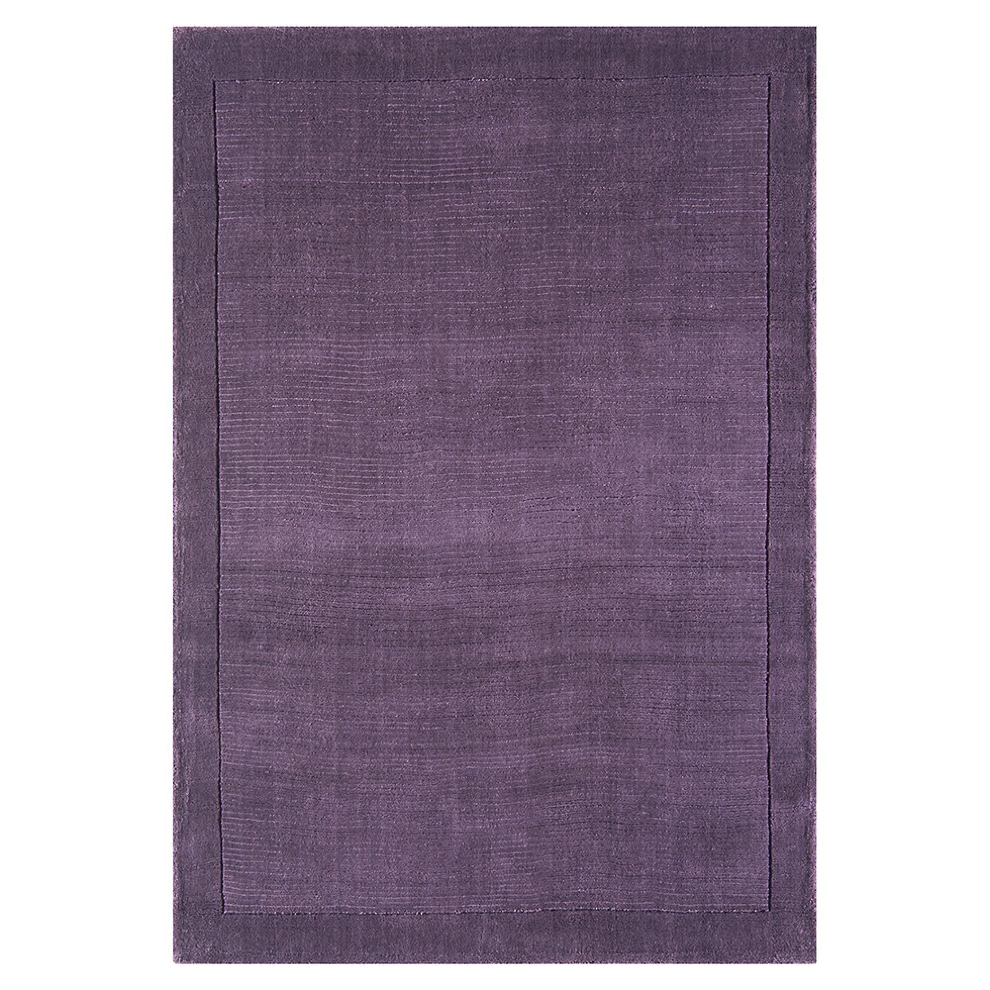 Contemporary Plain York Rug - Purple - Sizes Available