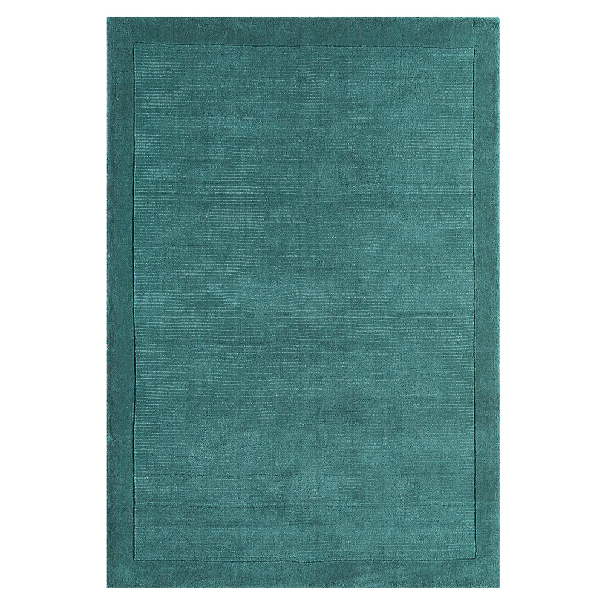 Contemporary Plain York Rug - Teal - Sizes Available