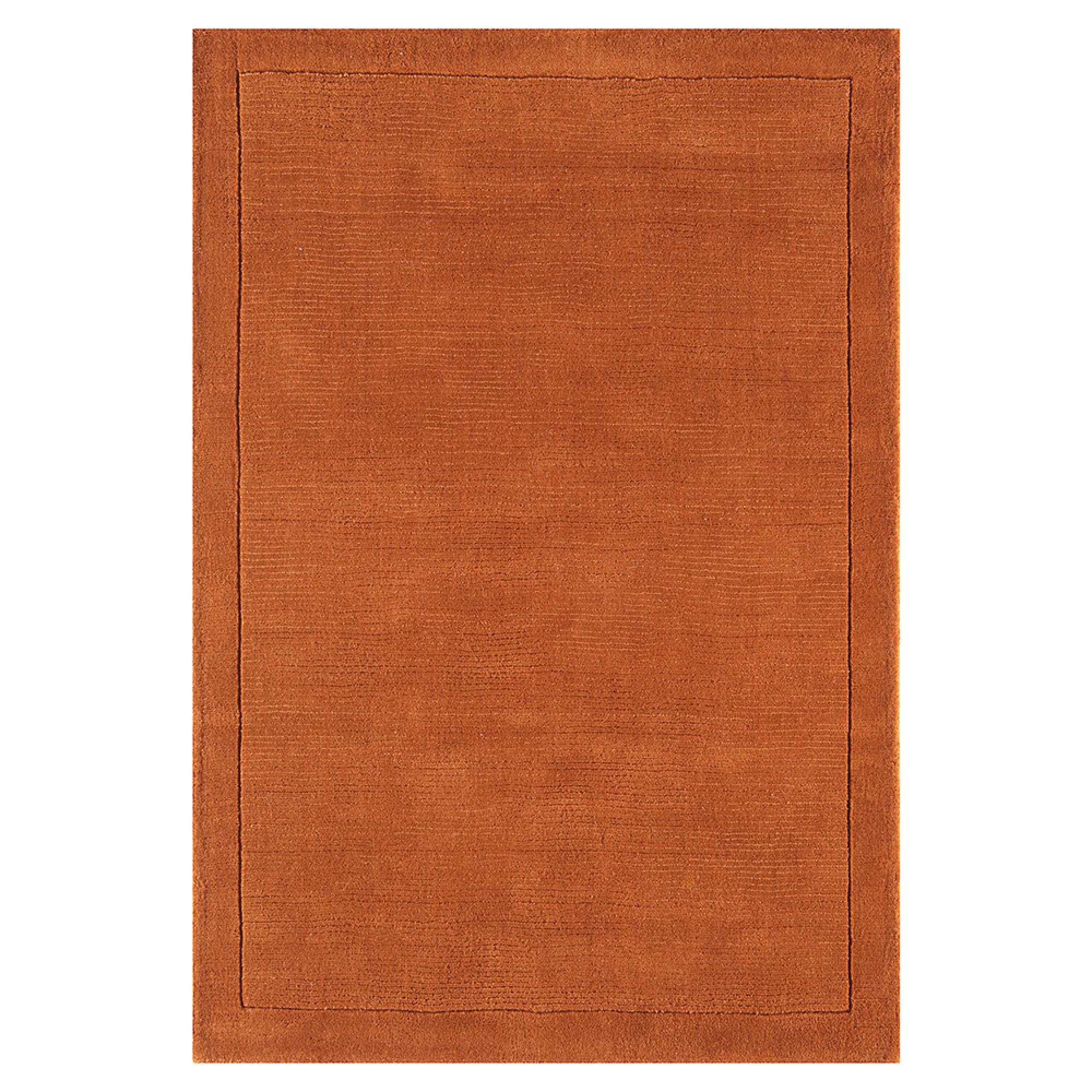 Contemporary Plain York Rug - Terracotta - Sizes Available
