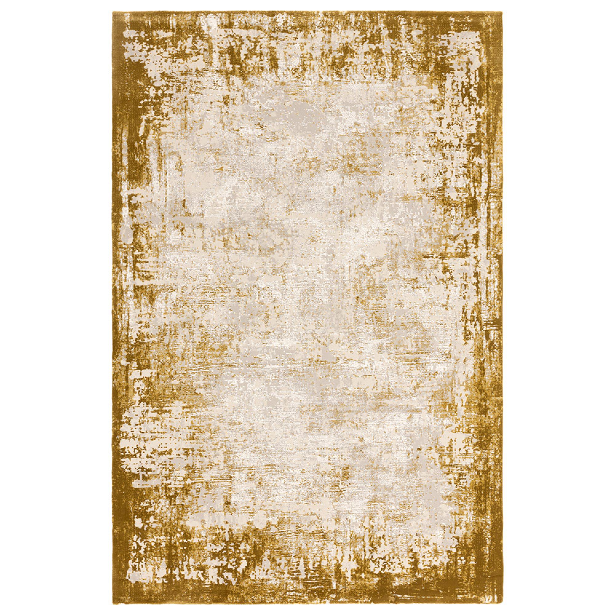 Easy Kuza Rug - Border - Gold - Sizes Available