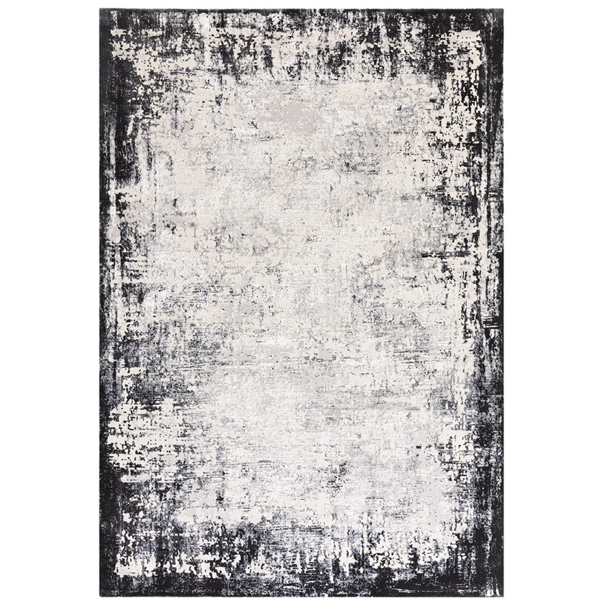 Easy Kuza Rug - Border - Grey - Sizes Available