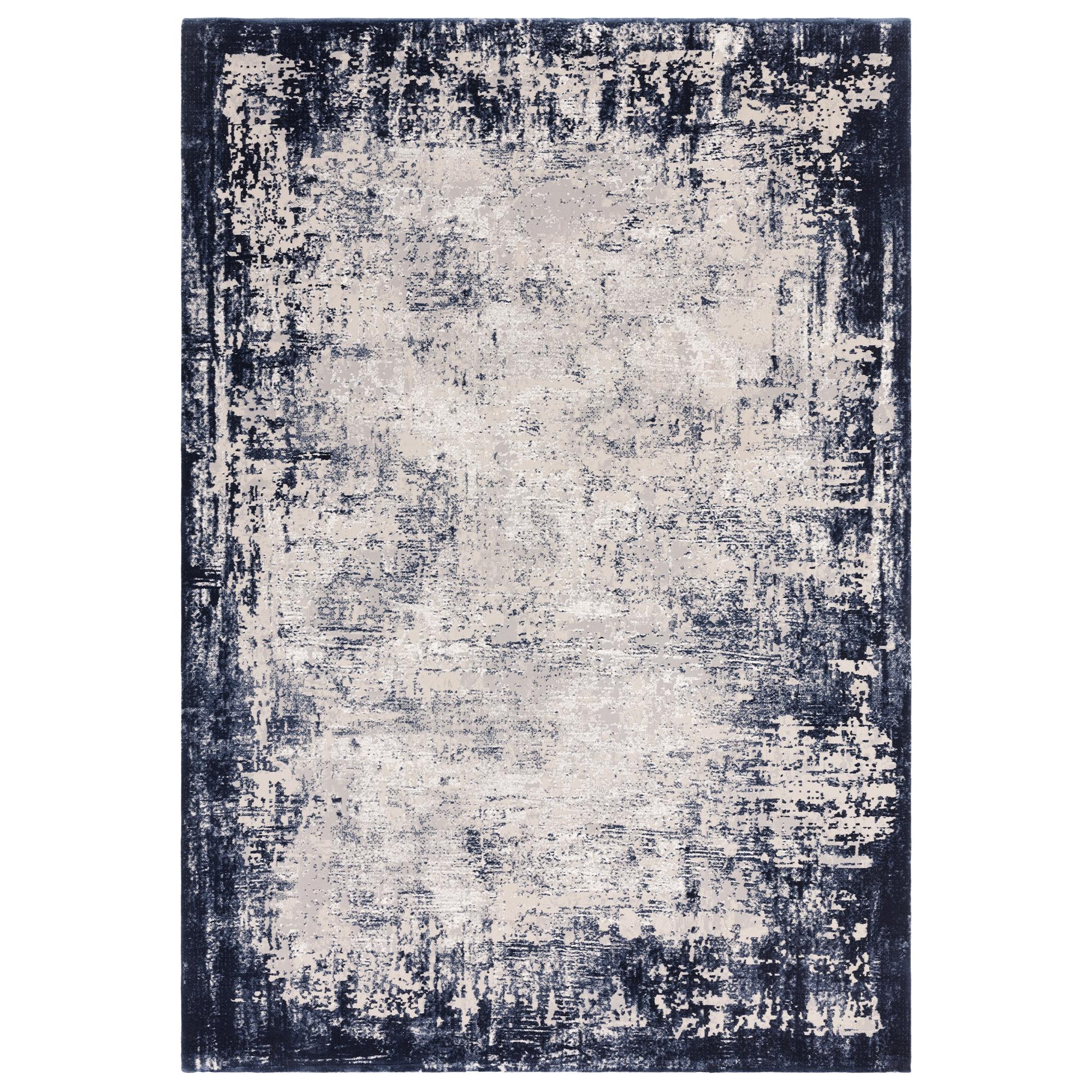 Easy Kuza Rug - Border - Navy - Sizes Available