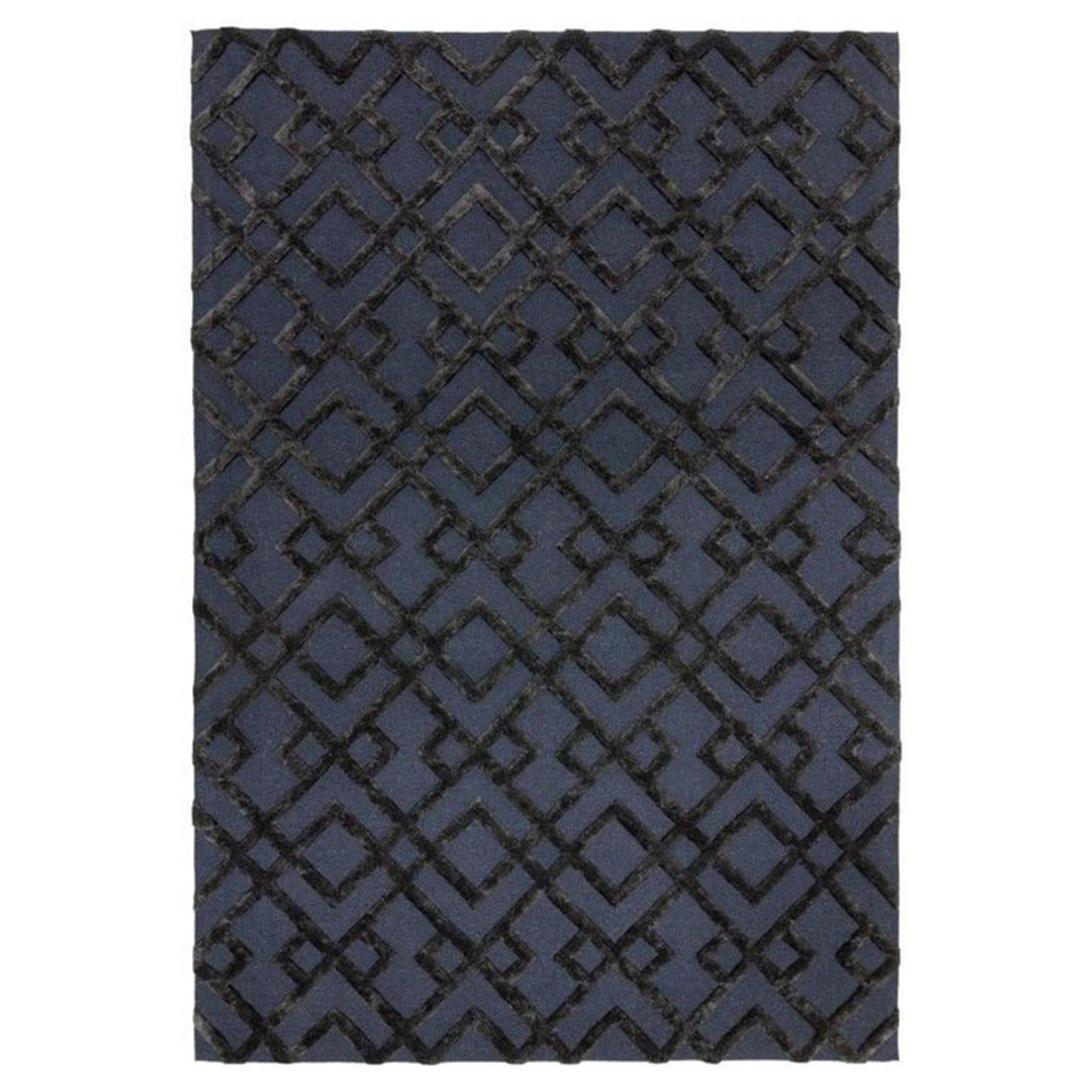 Natural Weaves Rug - Dixon Trellis - Black - Sizes Available