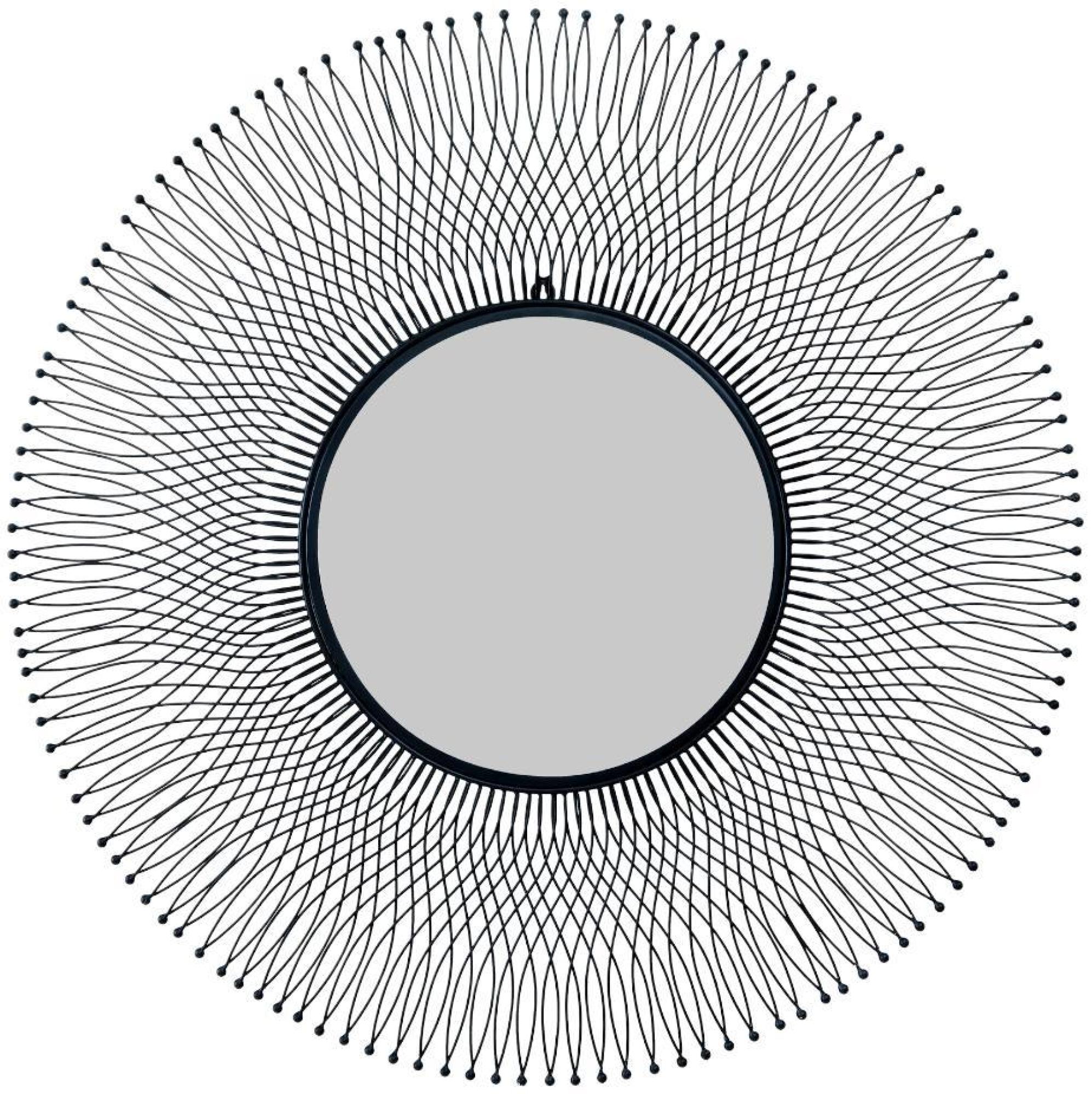 Rio Mirror - Large - Black Metal - Wire