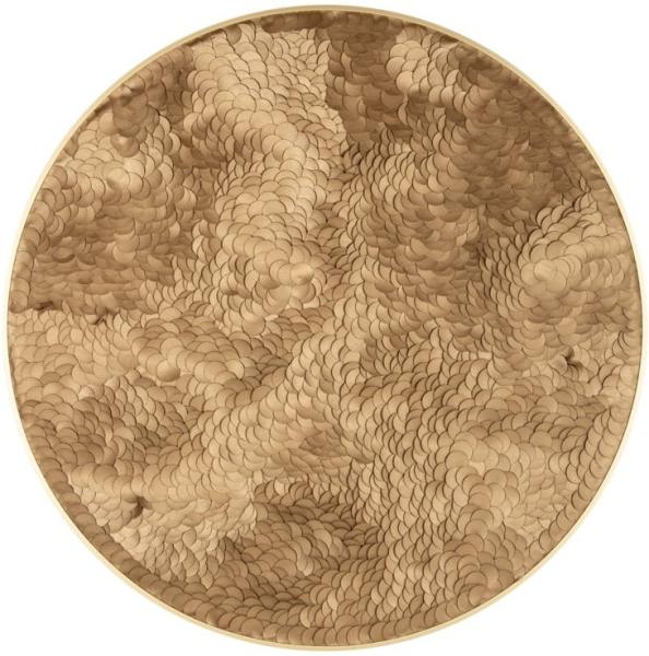 Bloom Gold Round Wall Art 