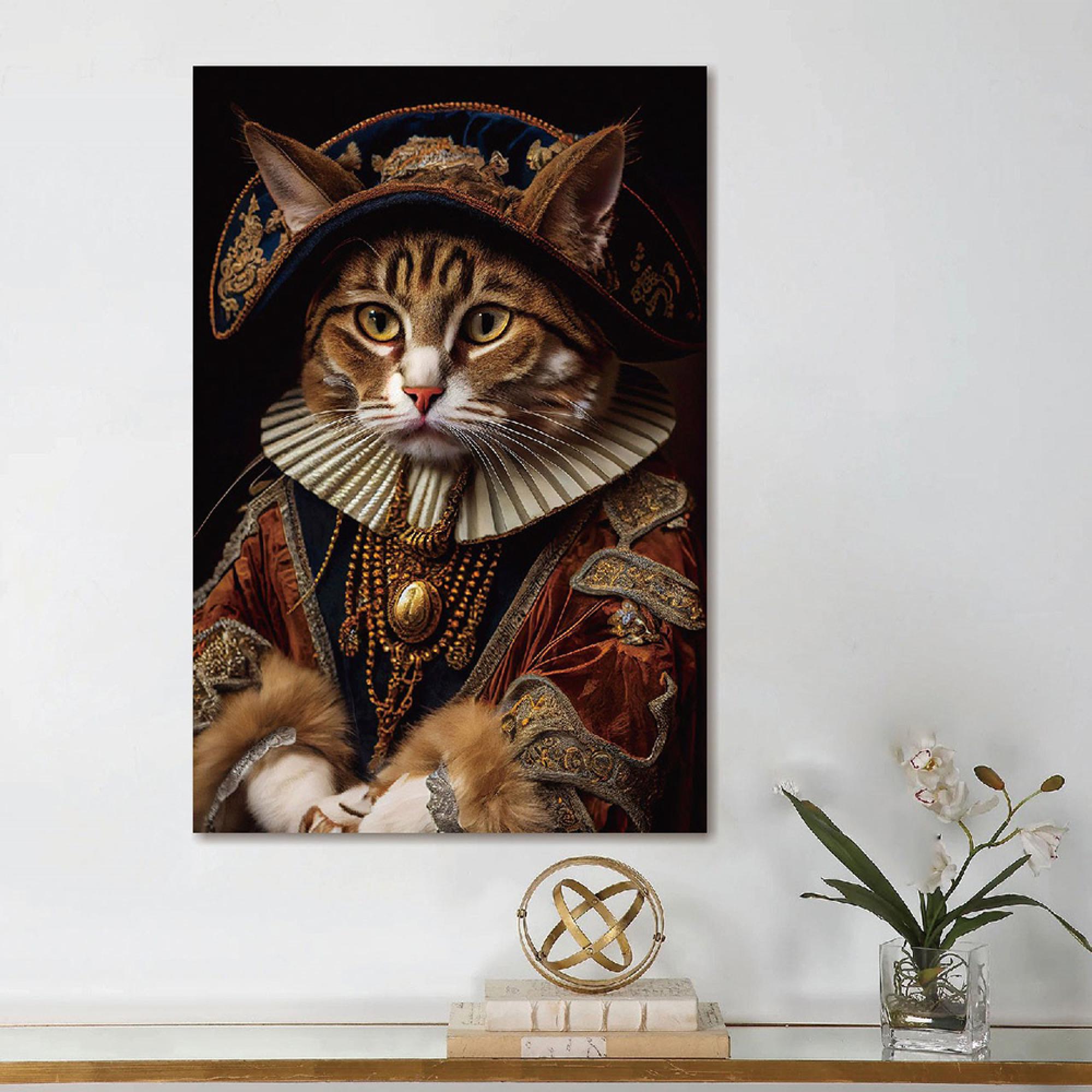 Cat Tempered Glass Wall Art