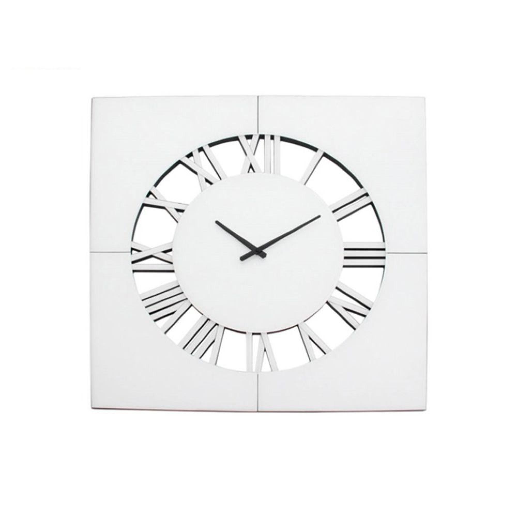 Wall Clock - Square - Chrome Mirrored