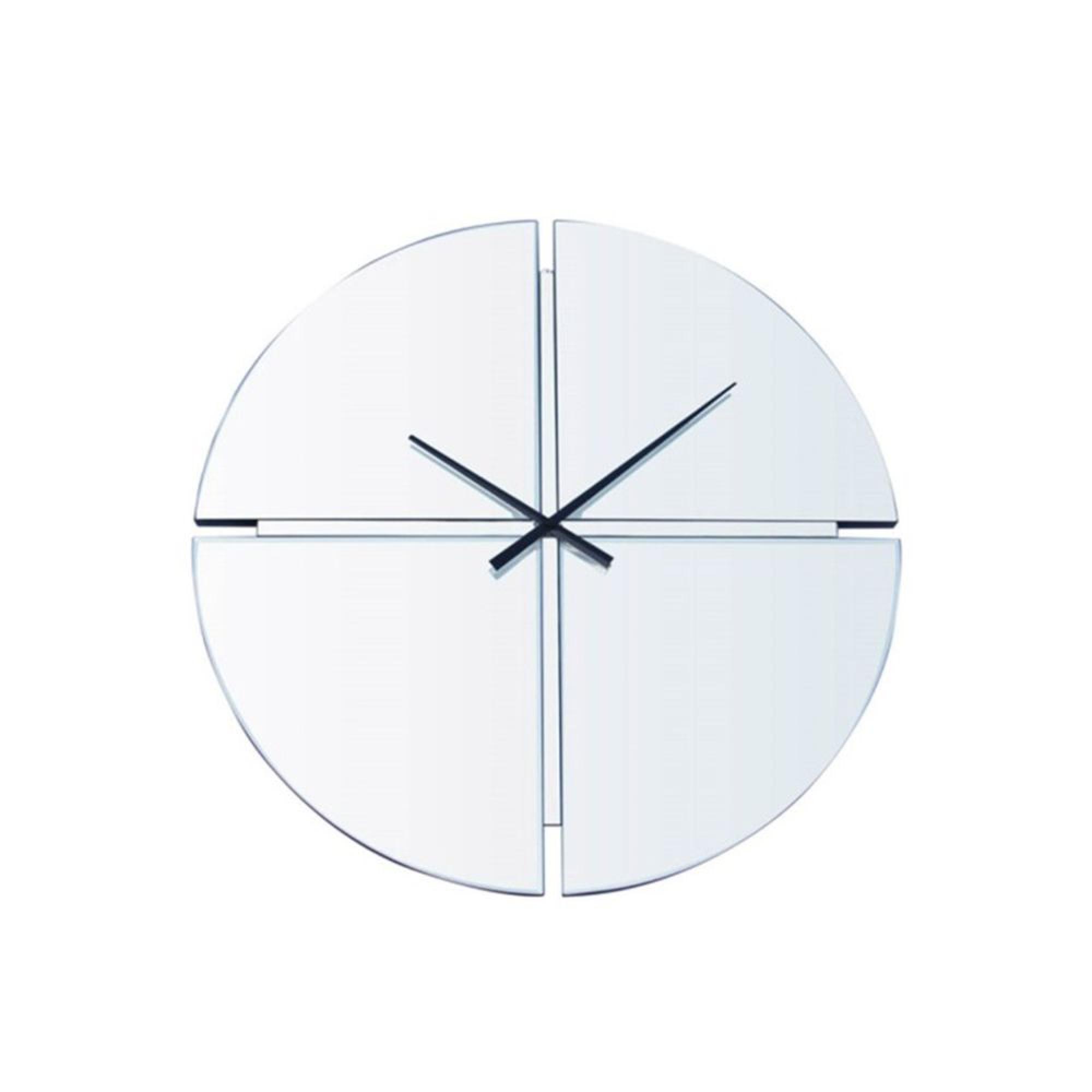 Wall Clock - Round - Clear Mirrored