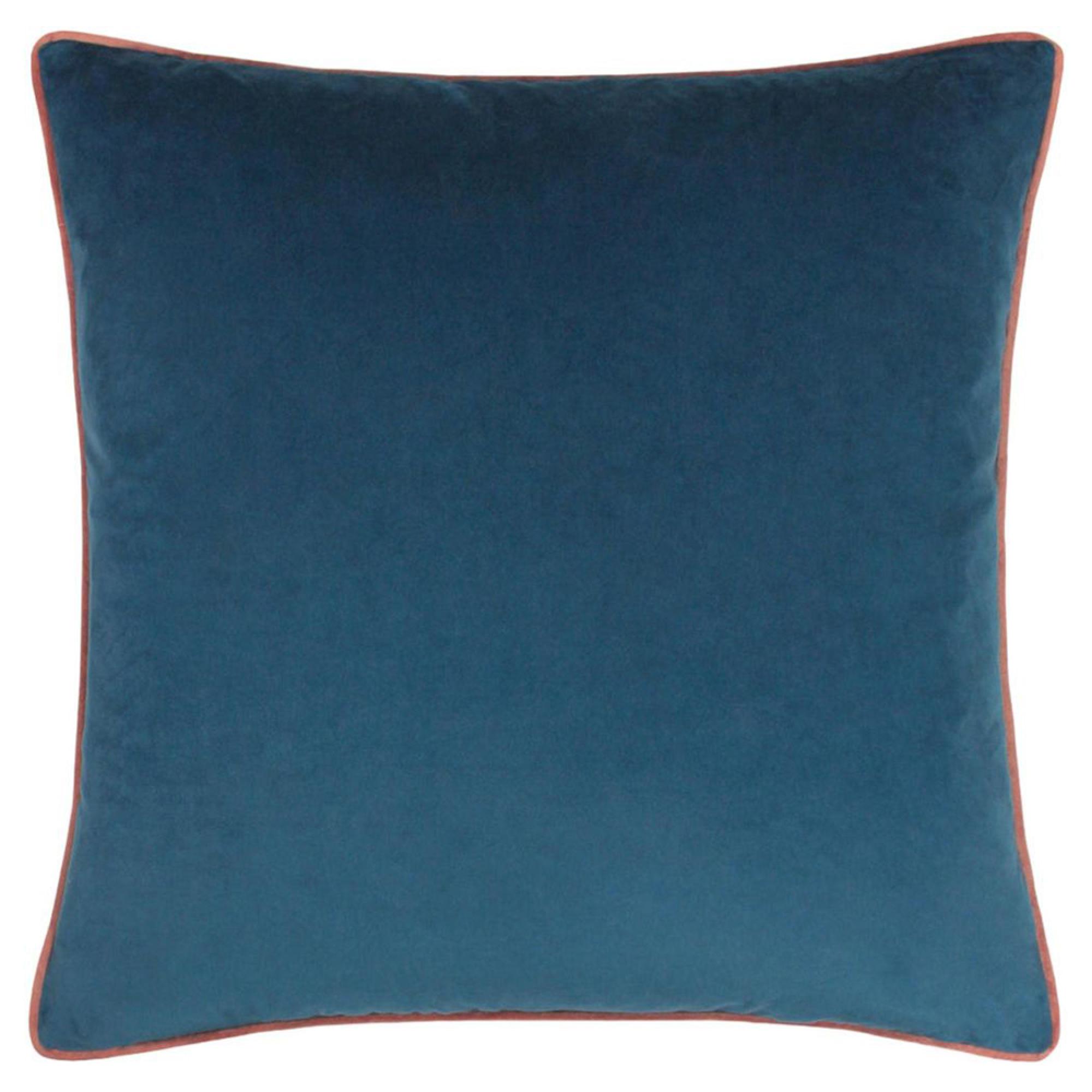 Clearance - Paoletti Meridian Petrol and Blush Velvet Cover - FSS16385