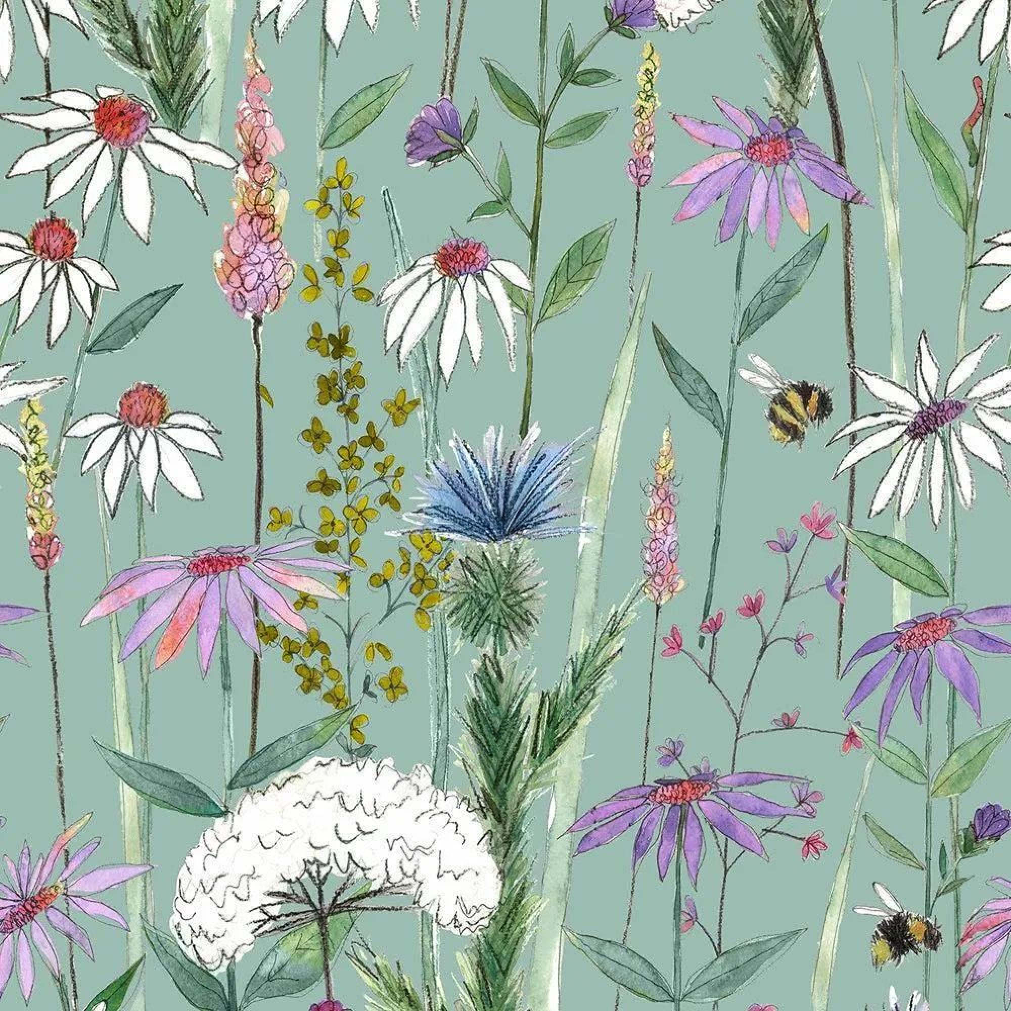 Clearance  - Voyage Maison Hermione Verde 1.4m Wide Width Wallpaper - FSS15968