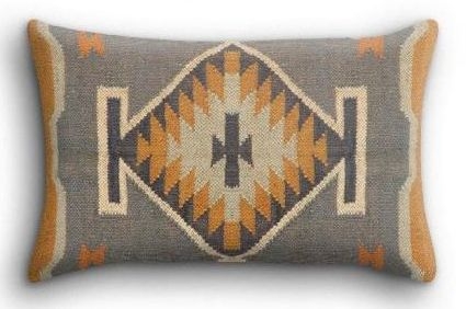 Dewas Cushion - Flatweave - Large - Grey
