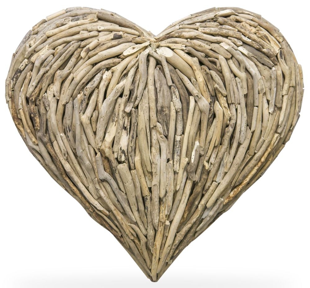 Driftwood Wall Decor - Heart - Large