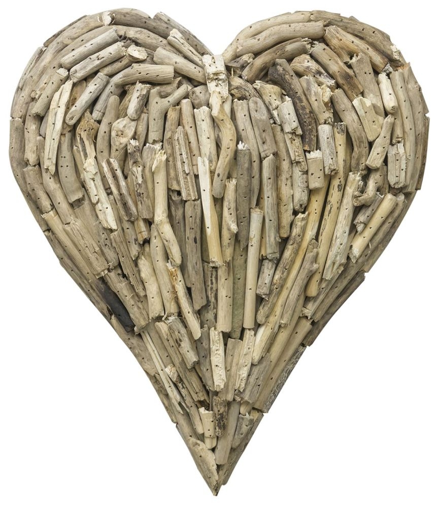 Driftwood Wall Decor - Heart - Medium