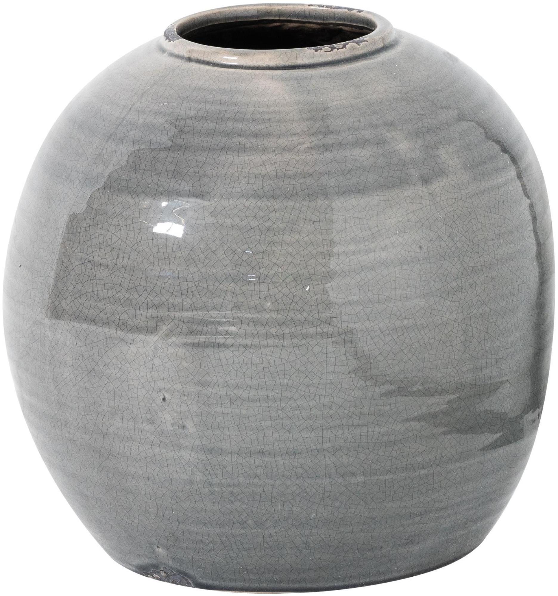 Garda Tiber Vase Grey Ceramic Glazed