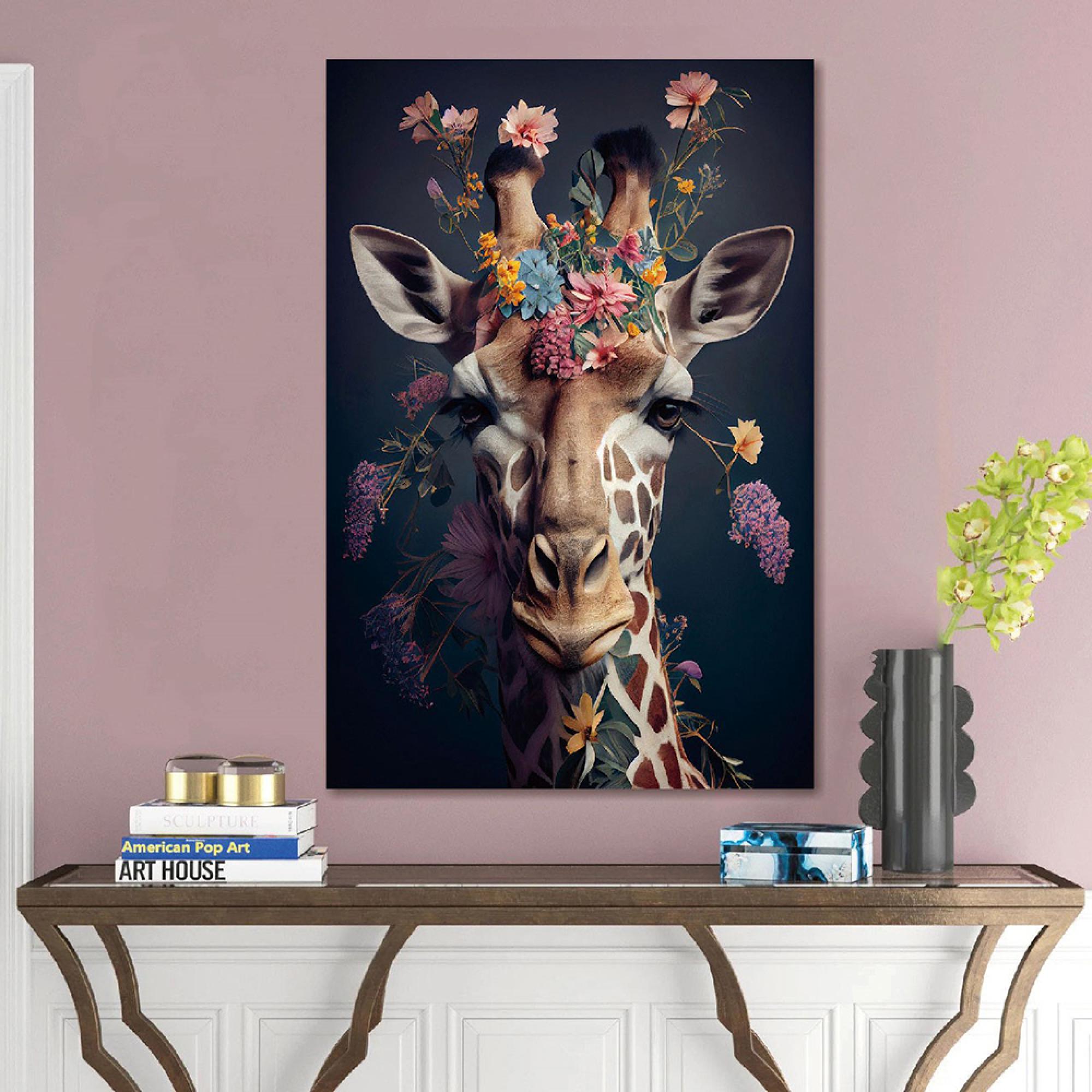 Giraffe Tempered Glass Wall Art