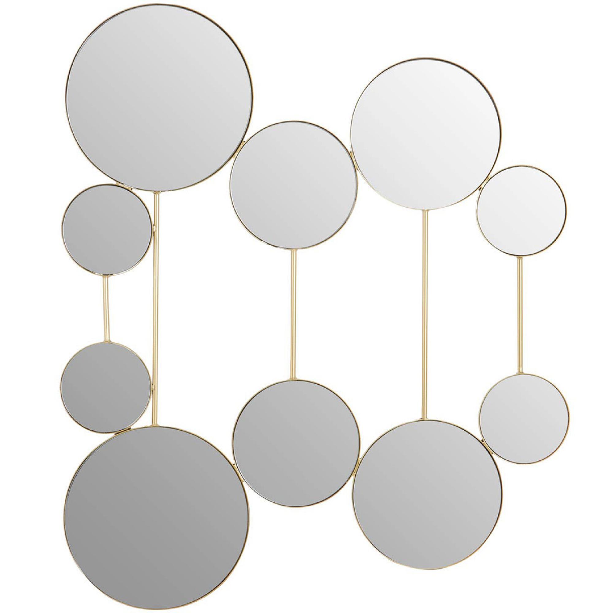Hana Wall Mirror - Round with Gold Frame
