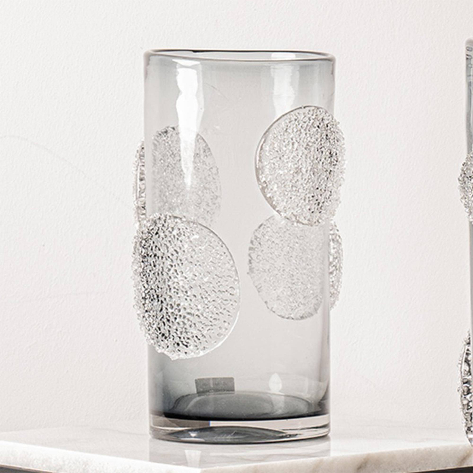 Vase - Handmade - Smoke Grey Forest Glass - Large