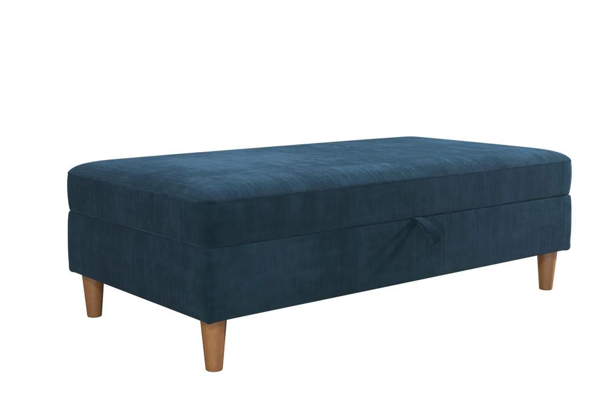 Hartford Chenille Fabric Storage Ottoman Bench - 2196669UK