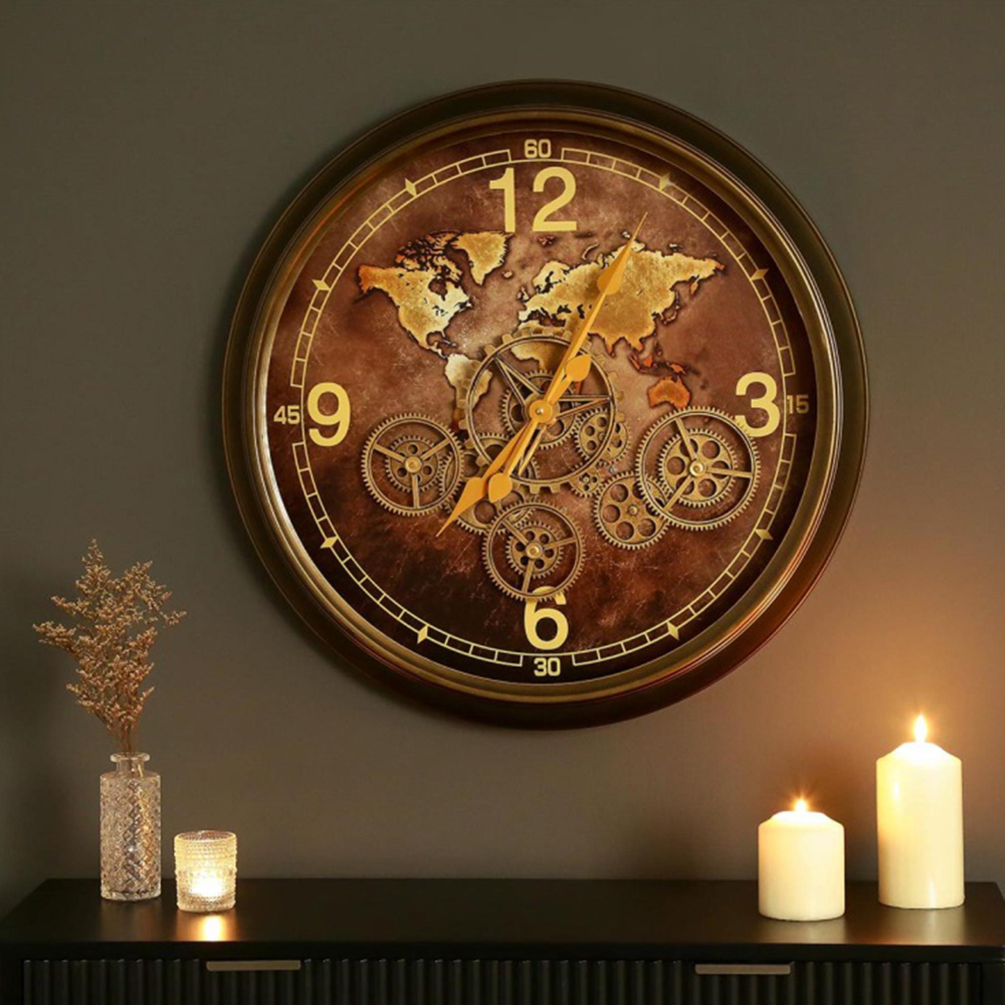 Wall Clock - Round - Industrial Coffee Gears