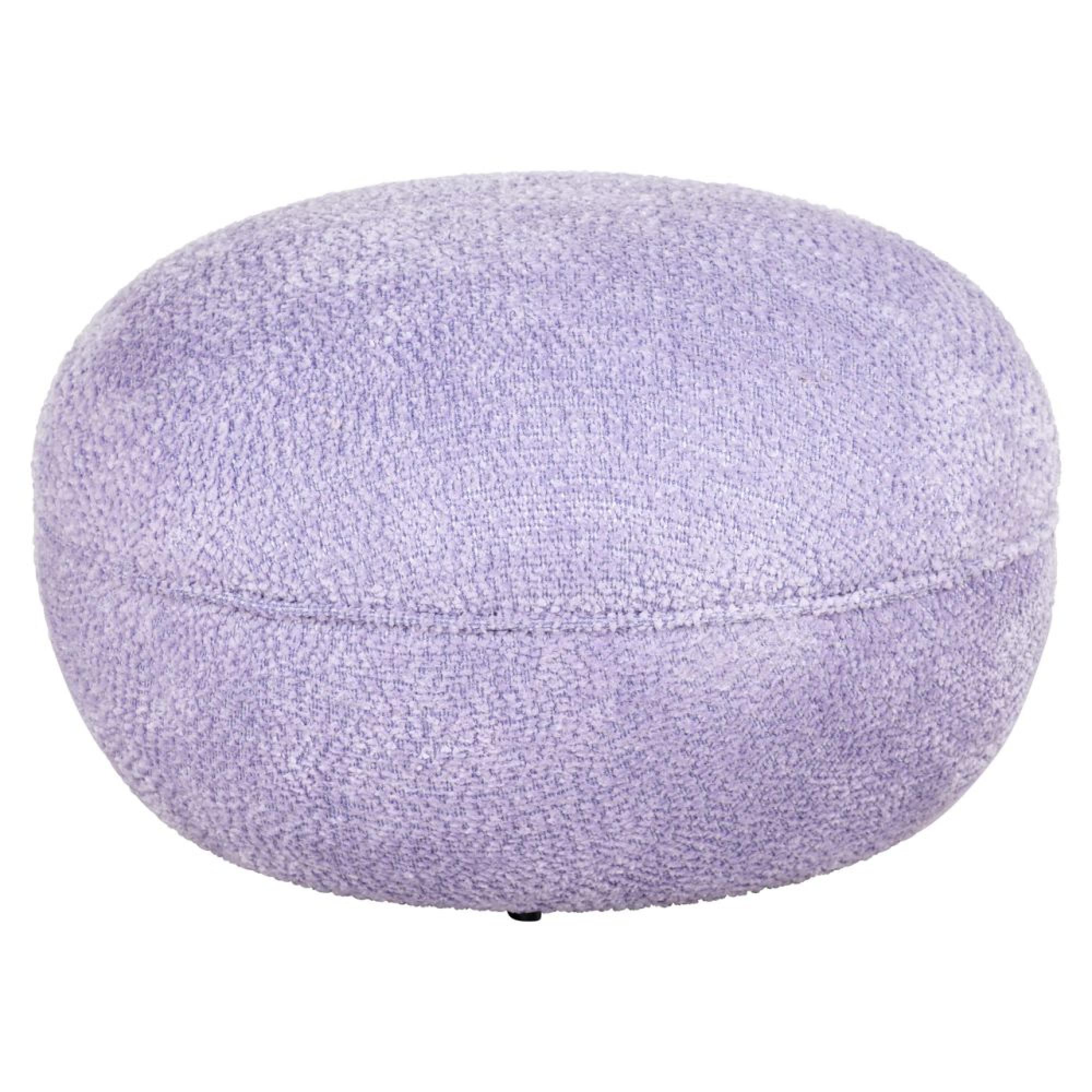Jace Purple Fabric Pouffe
