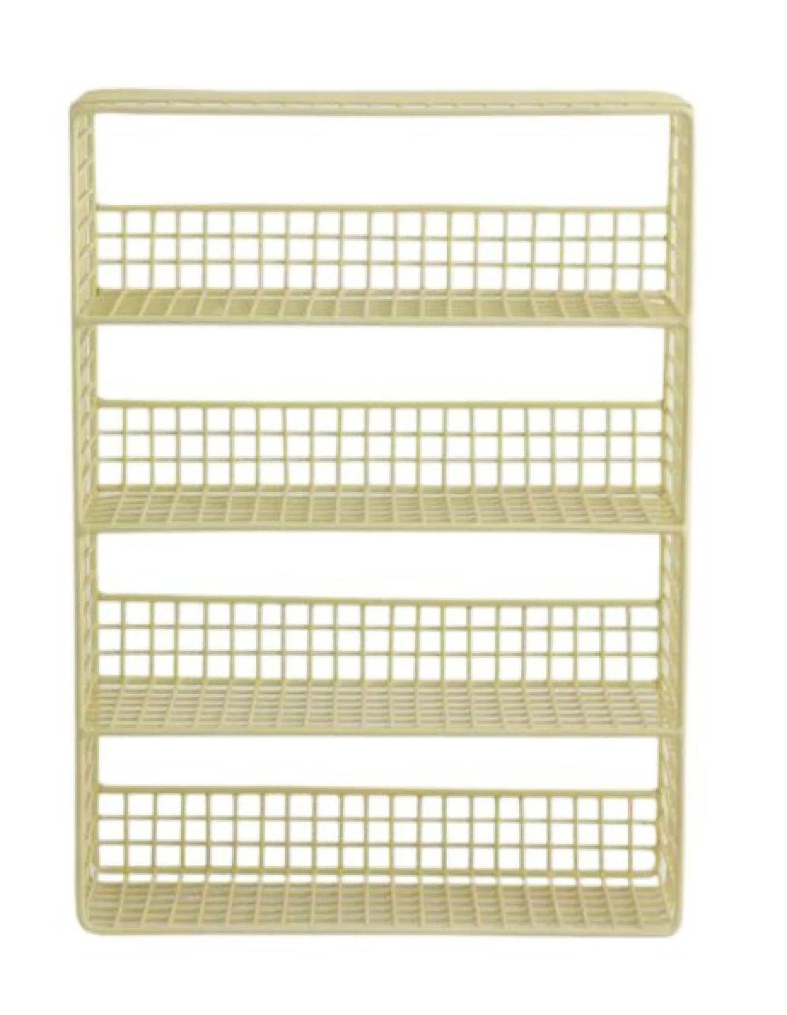 Kikori Wall Shelf - Yellow - Metal Wire