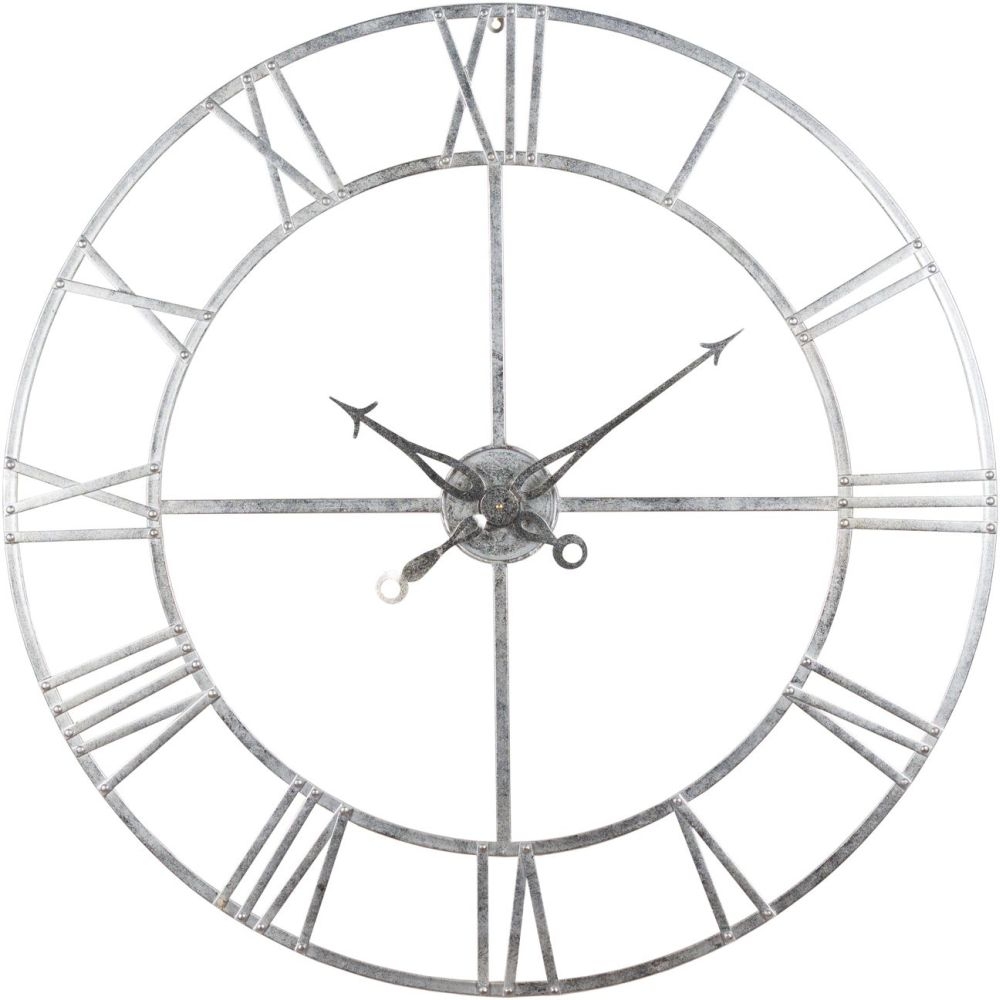 Skeleton Wall Clock - Large - Silver Foil - 102cm x 102cm