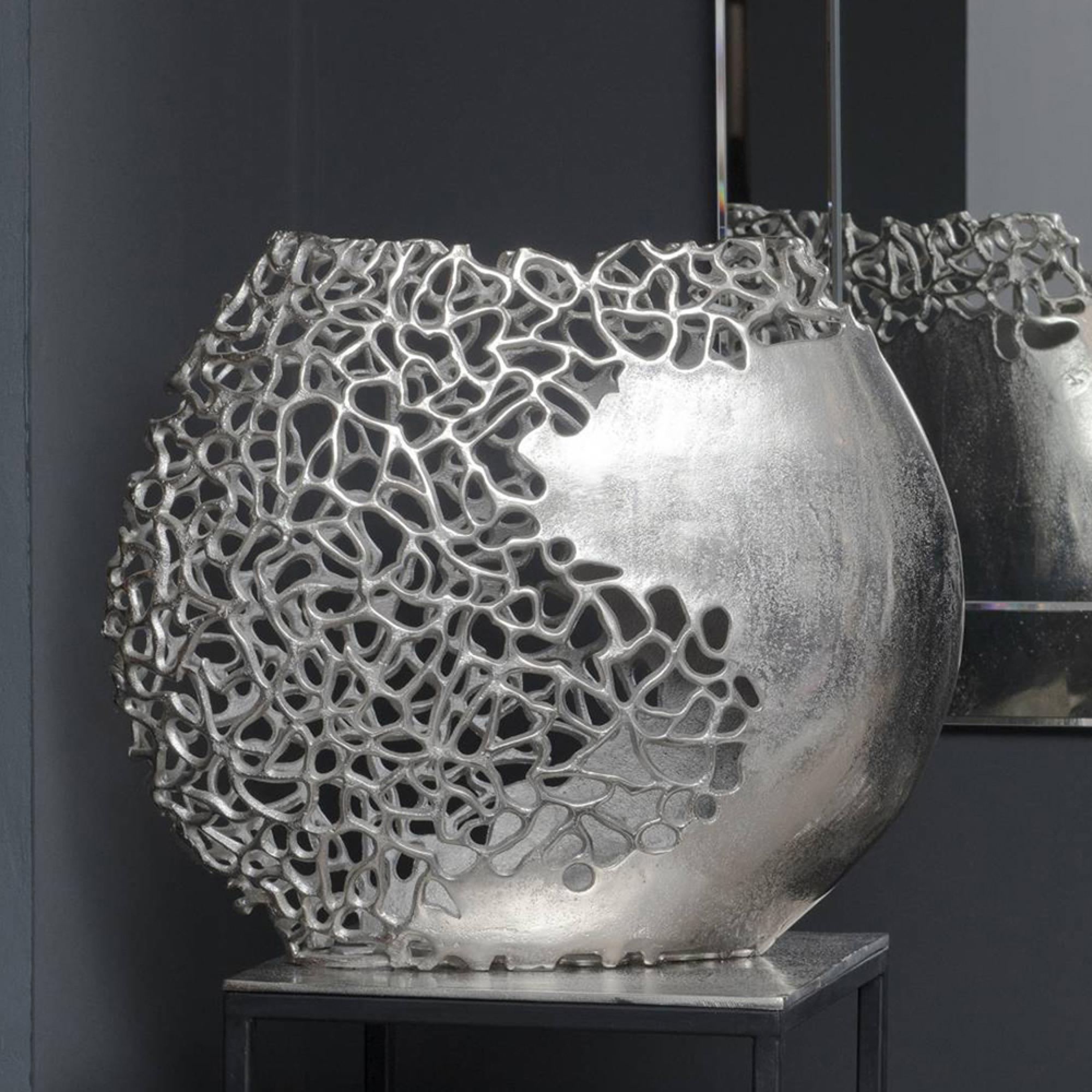 Apo Vase - Coral Silver Metal - Ellipse