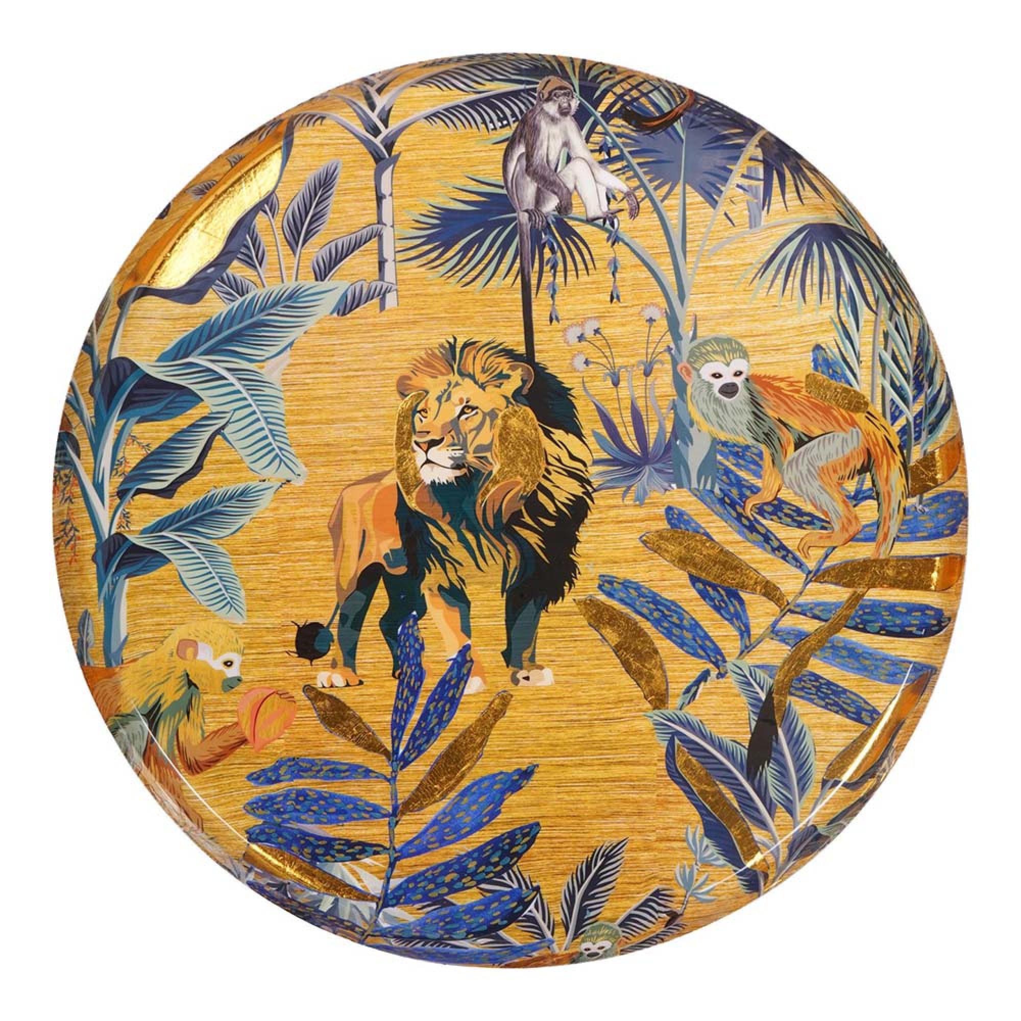 Jungle Wall Decor - Gold - Round