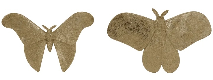 Butterfly Wall Art - Gold - Pair