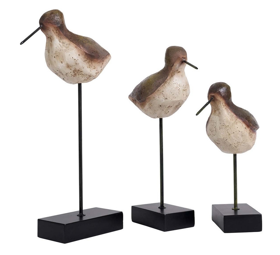 Large Bird Sculpture - Dark Brown and Black