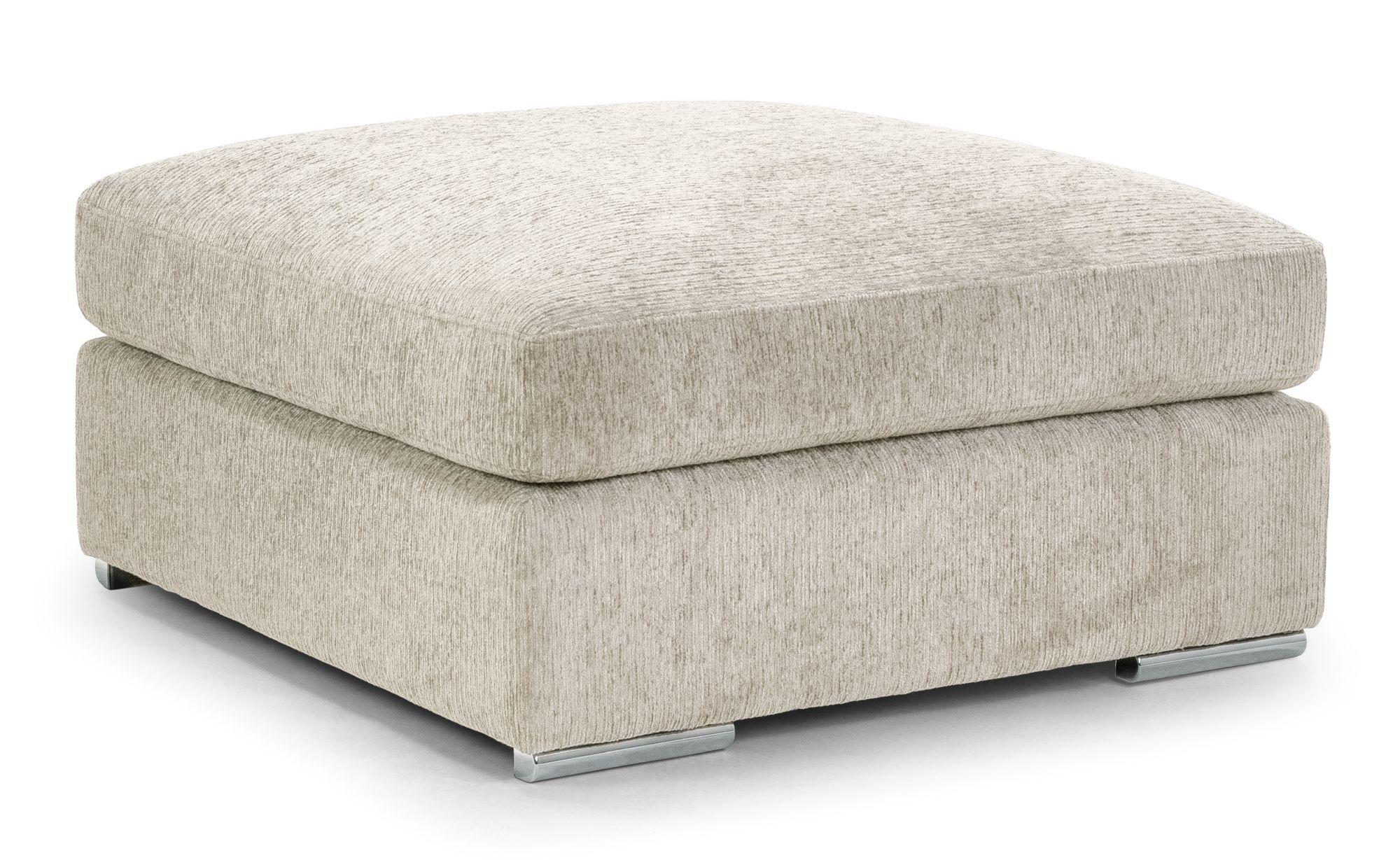 Naples Footstool - Beige Fabric