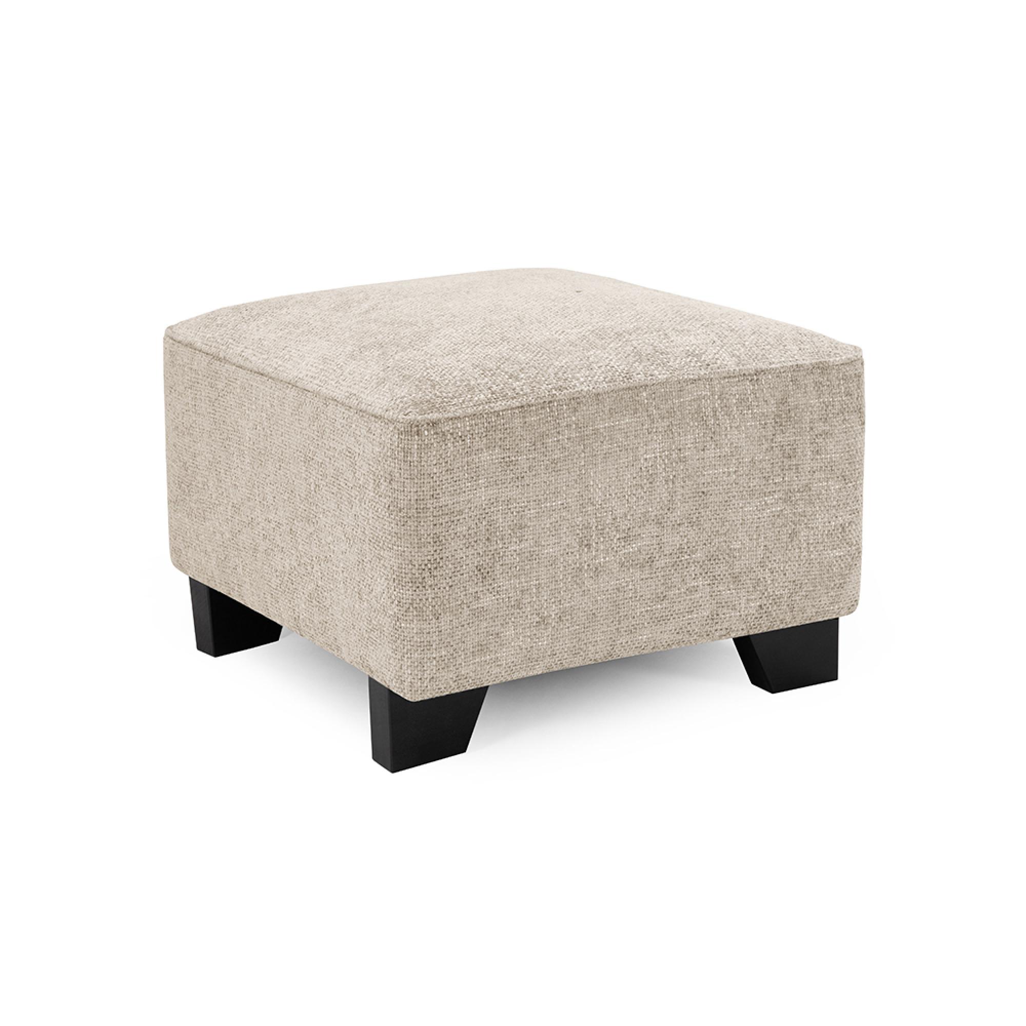 Nebraska Footstool - Beige Fabric