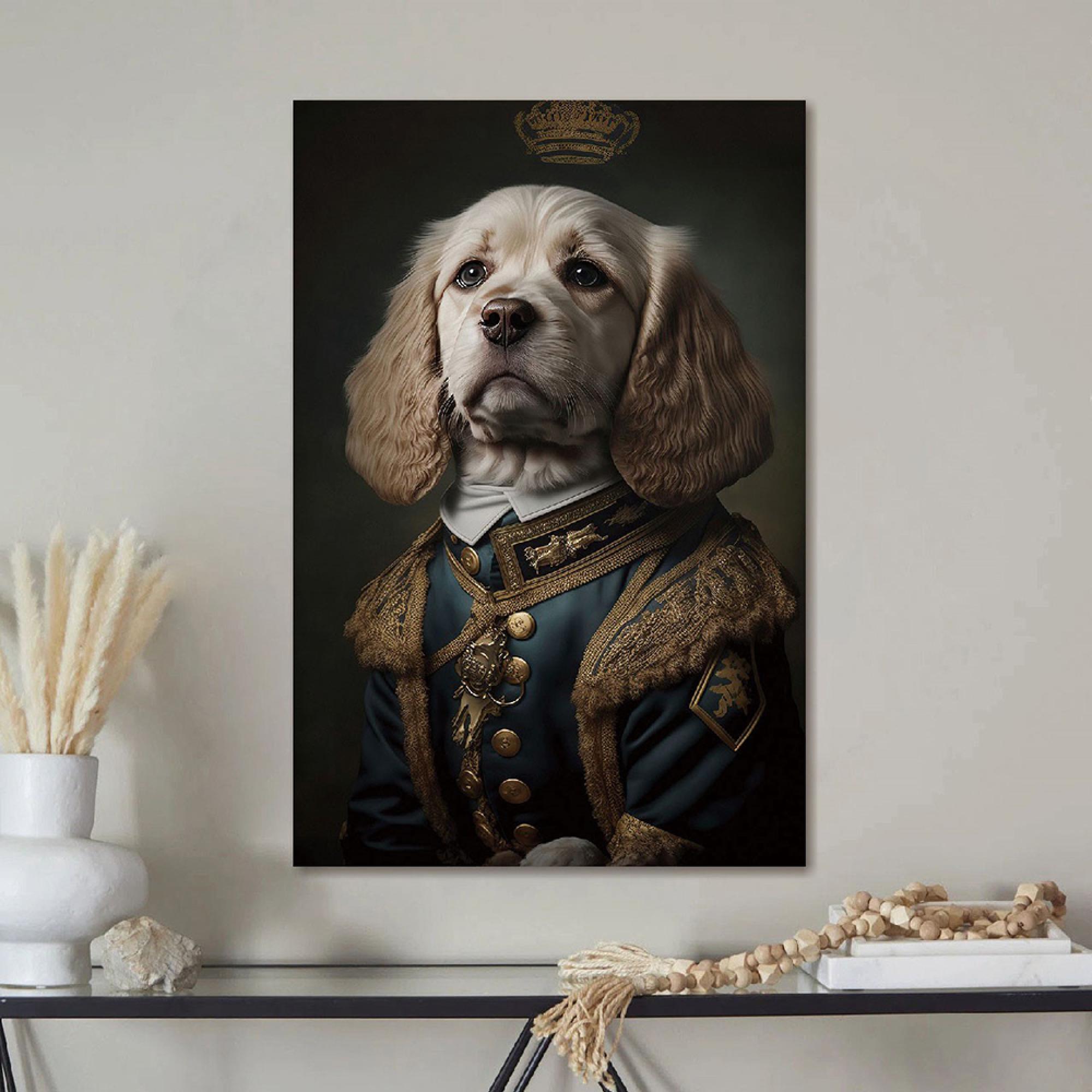 Royal Dog Tempered Glass Wall Art