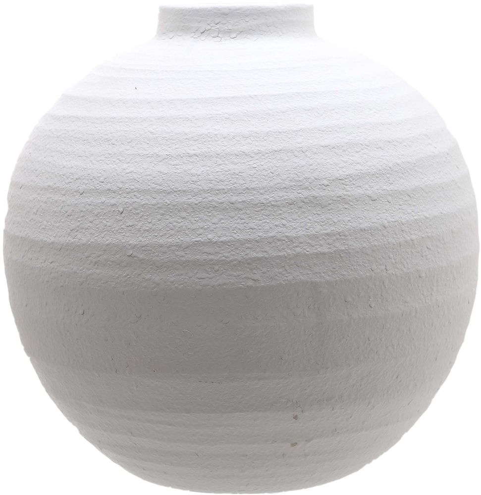 Tiber Vase Large Matt White Ceramic